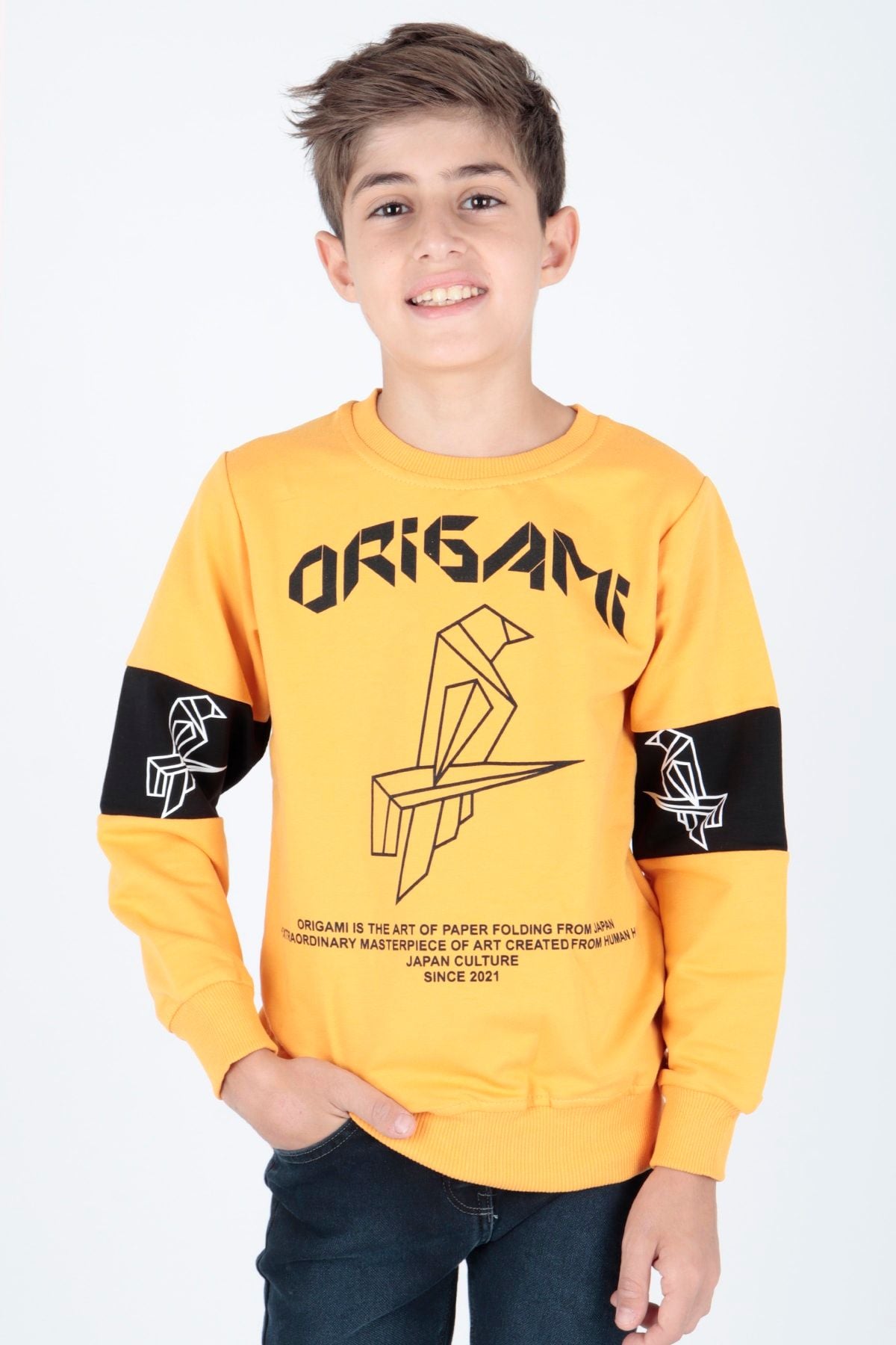 AHENK KİDS AK15160 ORIGAMI PRINTED MEN'S SWEAT