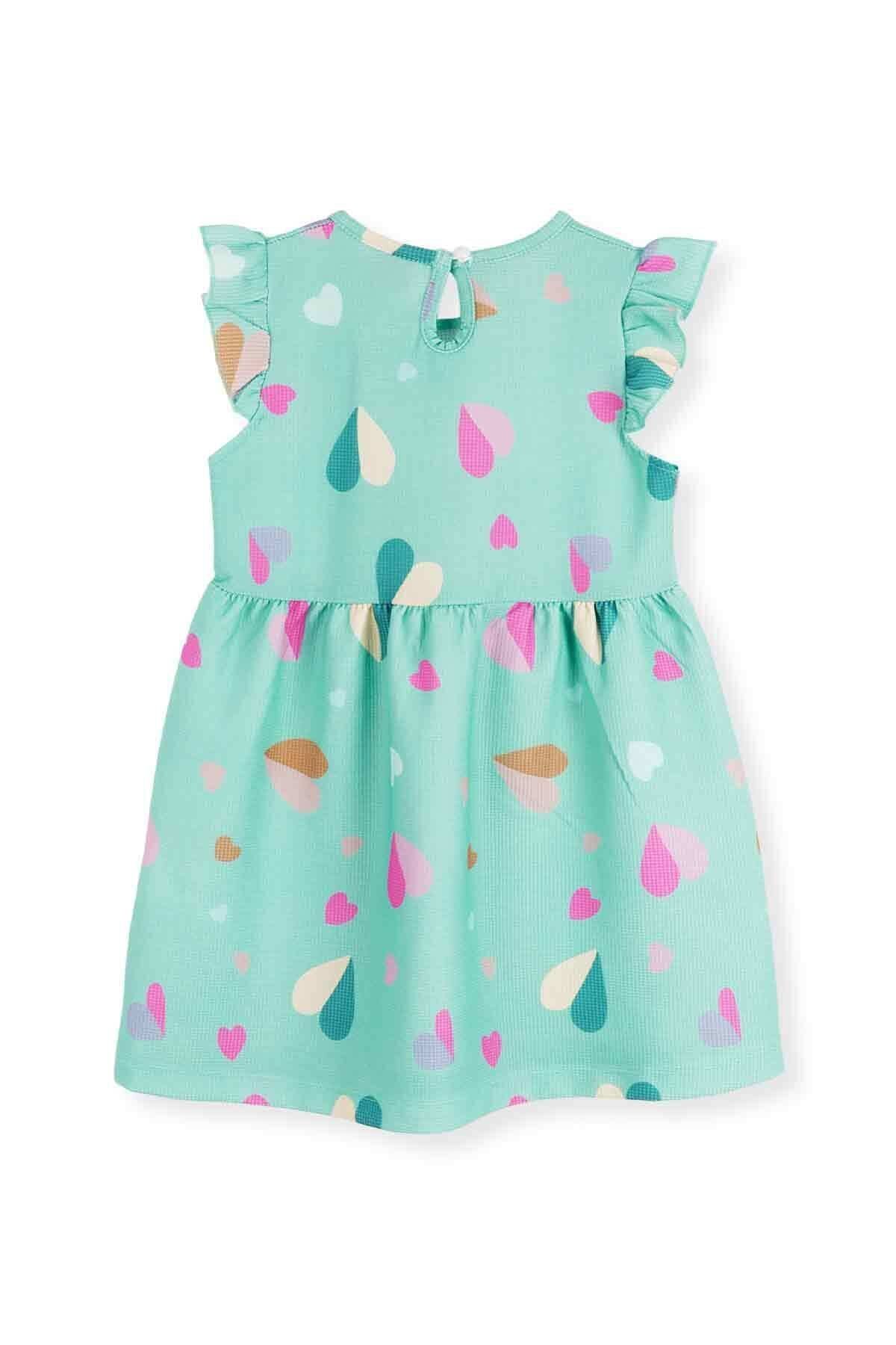 Girl's Heart Patterned Dress Ak2406