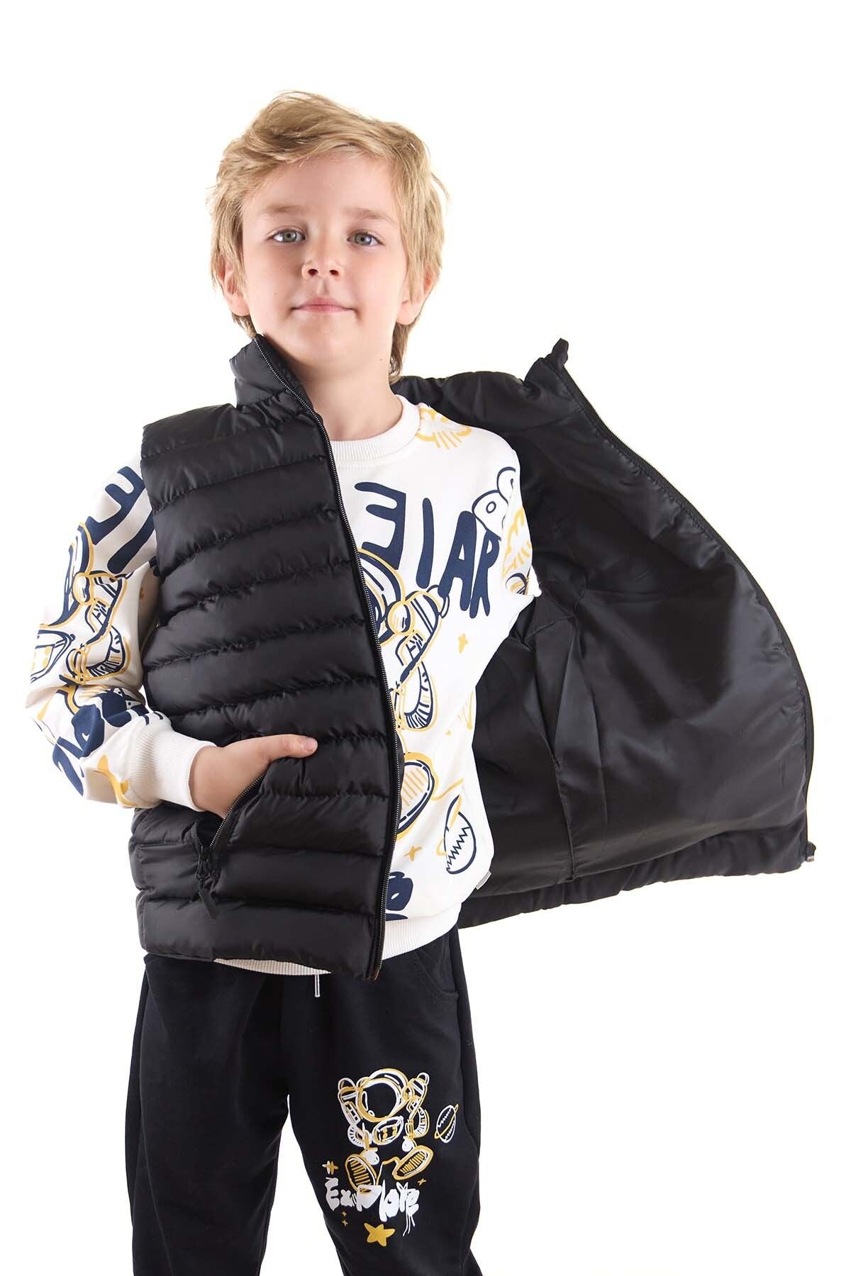 Boys Fashion Trend Inflatable Vest Without Hood Ak215354