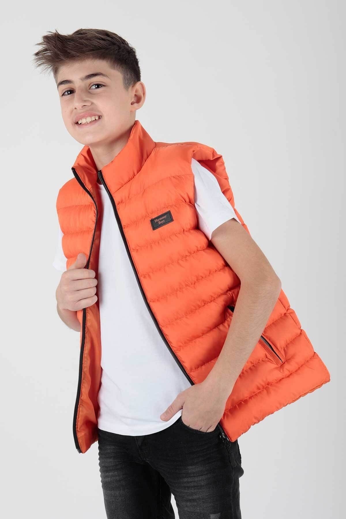 Boys Fashion Trend Inflatable Vest Without Hood Ak215354