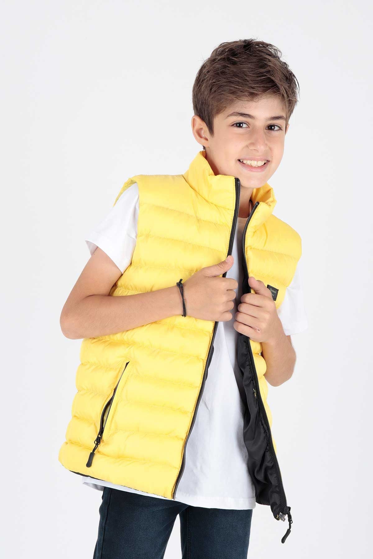 Boys Fashion Trend Inflatable Vest Without Hood Ak215354