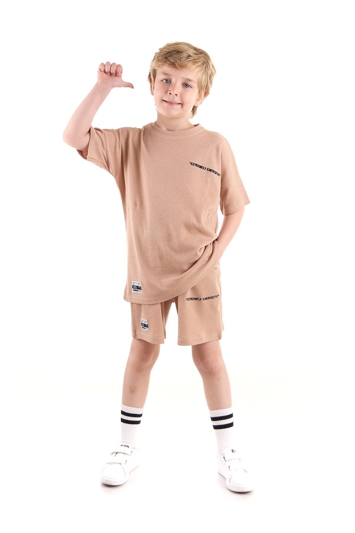 Boy's Suit Wuffle Capri Bottom Top Set Cotton Ak2527