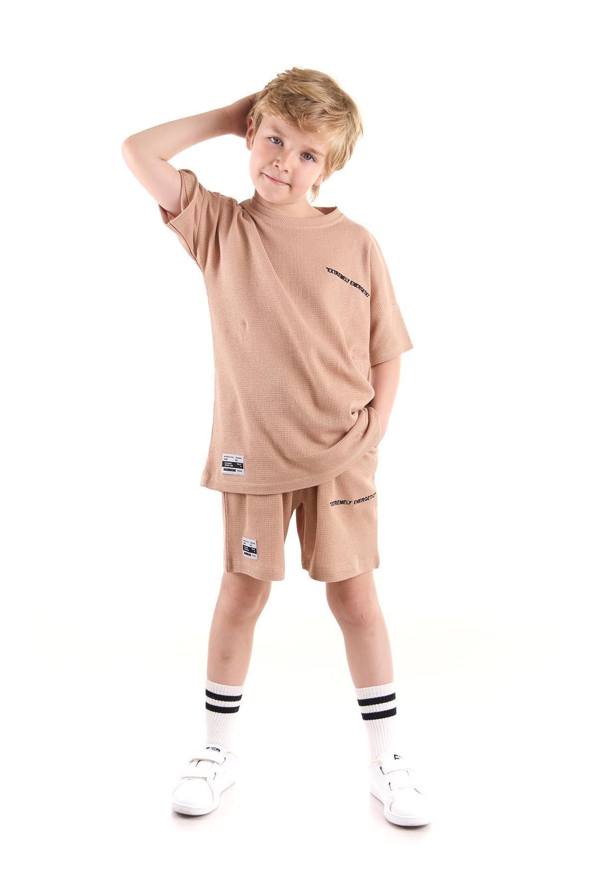 Boy's Suit Wuffle Capri Bottom Top Set Cotton Ak2527