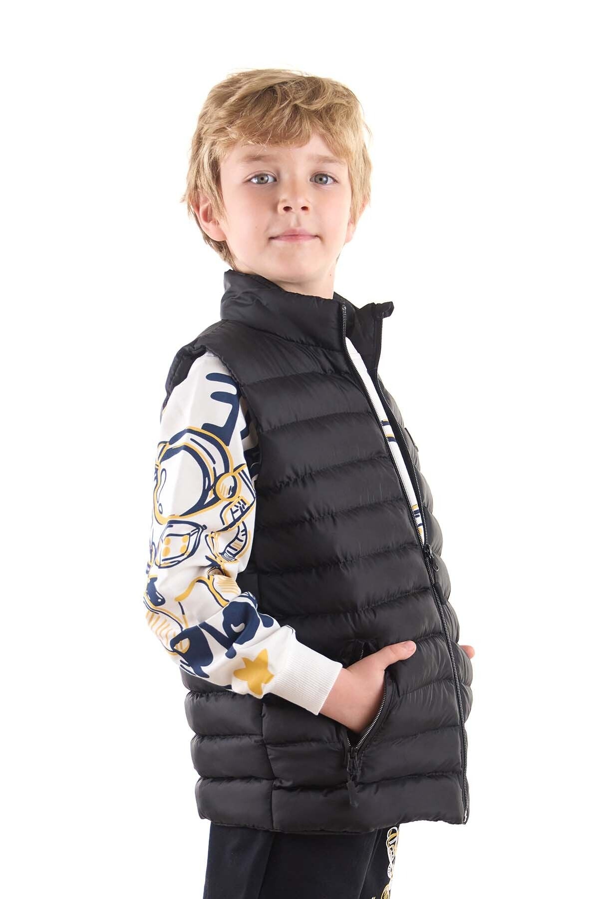 Boys Fashion Trend Inflatable Vest Without Hood Ak215354