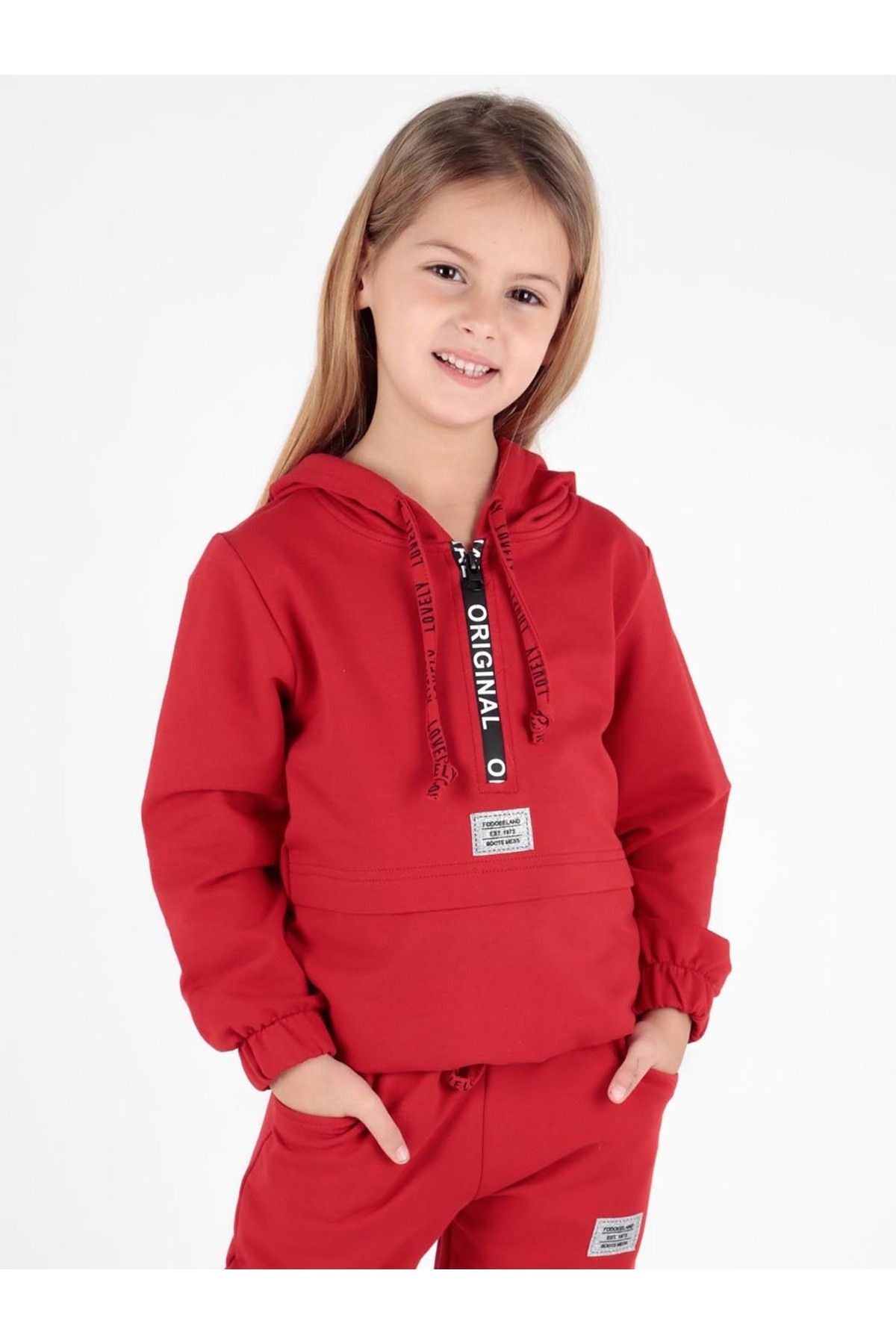 Girl's Young Printed Trend Tracksuit Set Ak2233