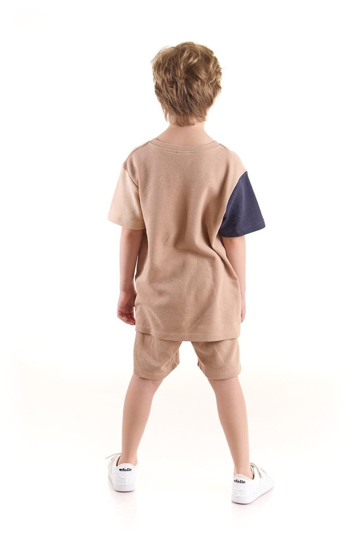 Boy's Suit Sleeve Wuffle Capri Bottom Top Set Cotton Ak2526