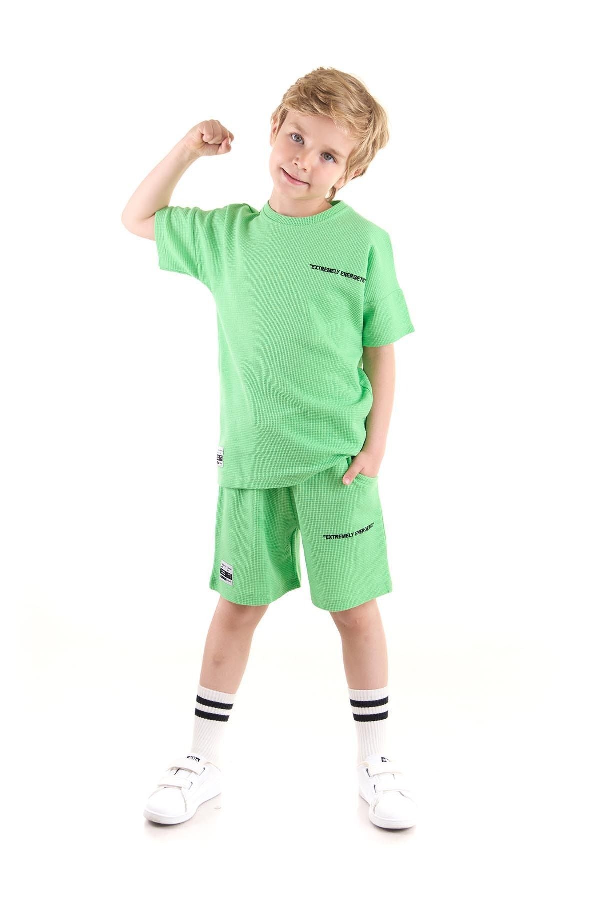 Boy's Set Wuffle Capri Bottom Top Set Cotton