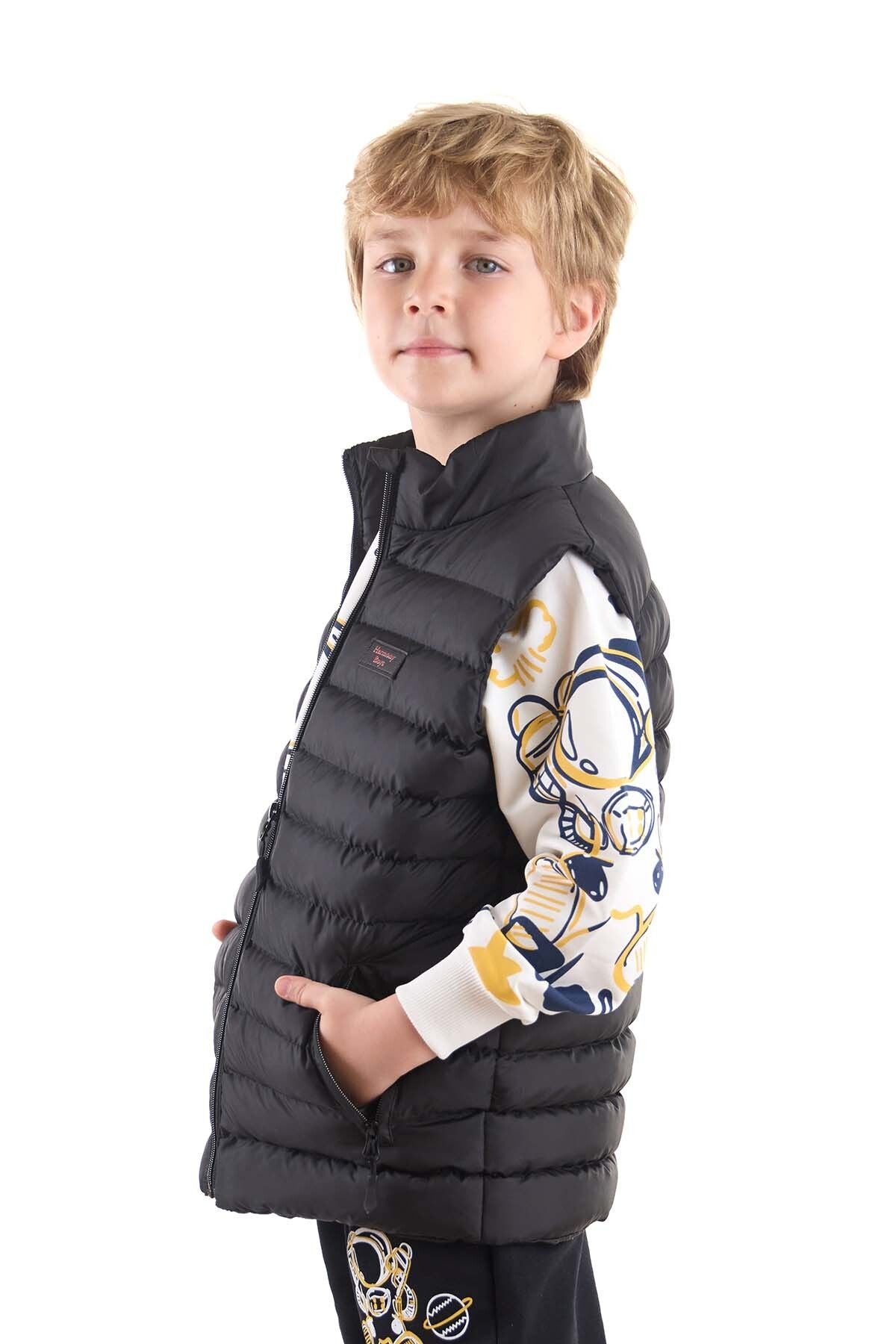 Boys Fashion Trend Inflatable Vest Without Hood Ak215354