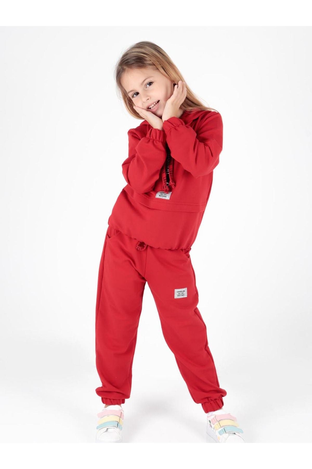 Girl's Young Printed Trend Tracksuit Set Ak2233