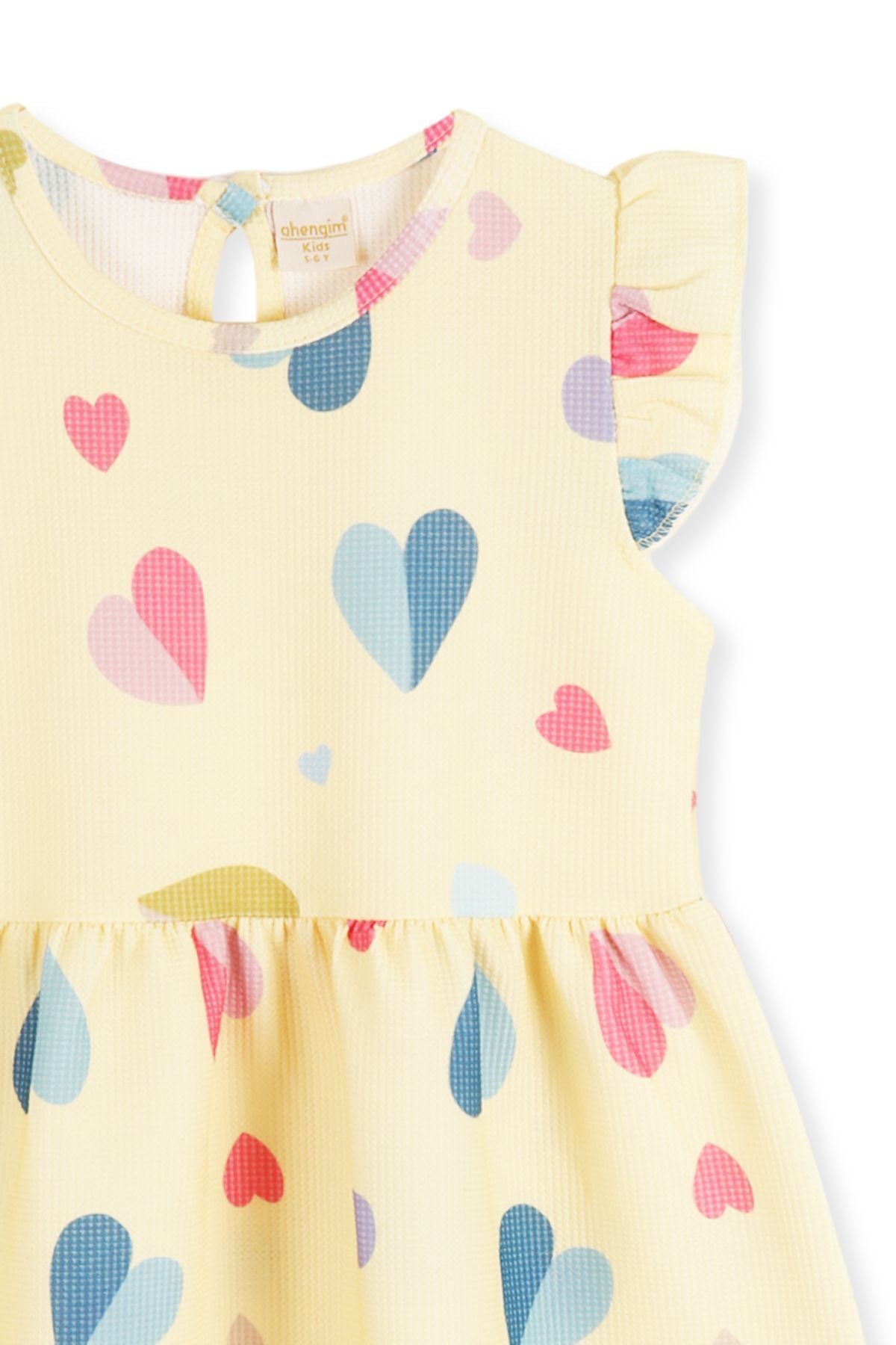 Girl's Heart Patterned Dress Ak2406