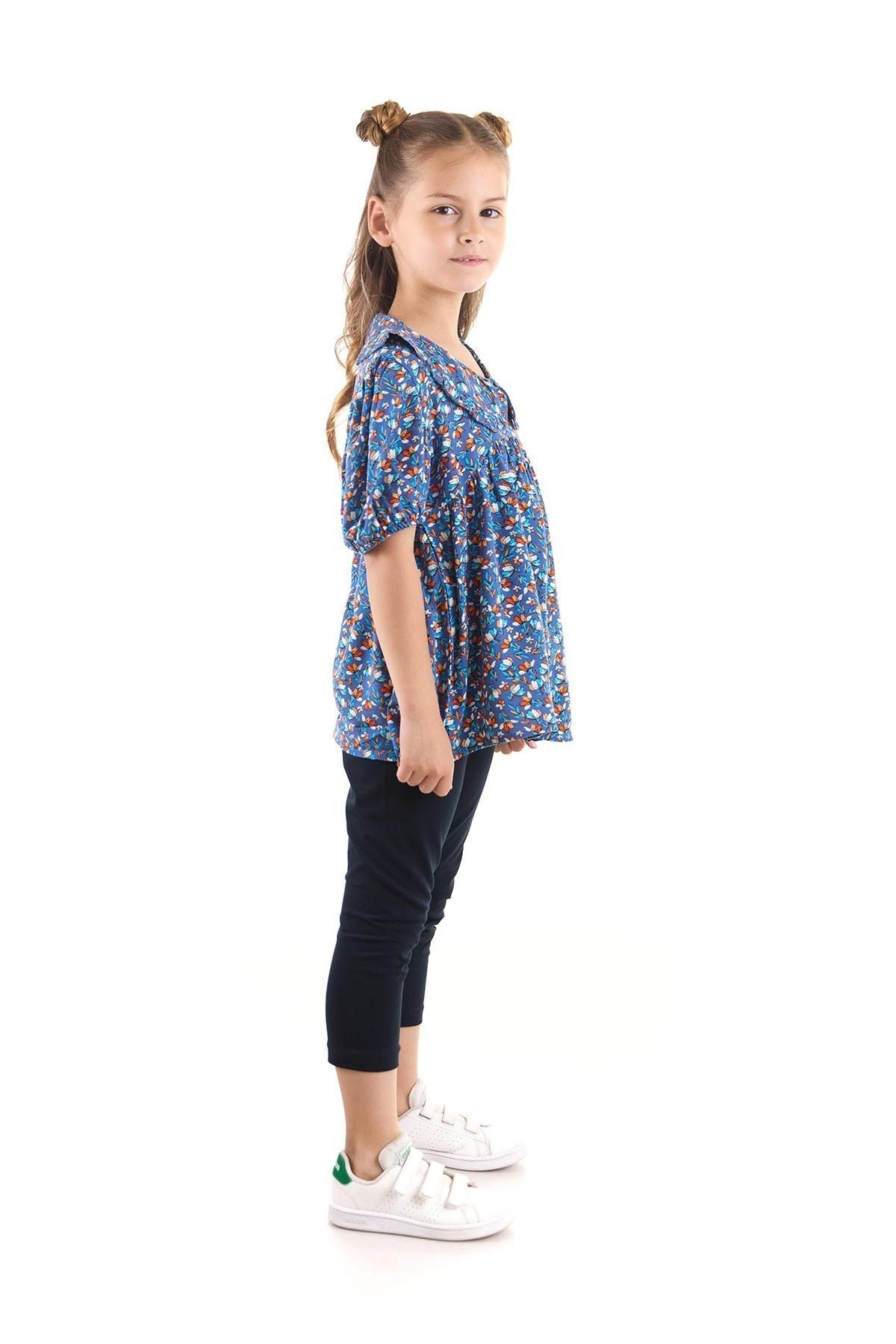 Girl's Suit Vizkon Blouse Leggings Top and Bottom Set Cotton Ak2521