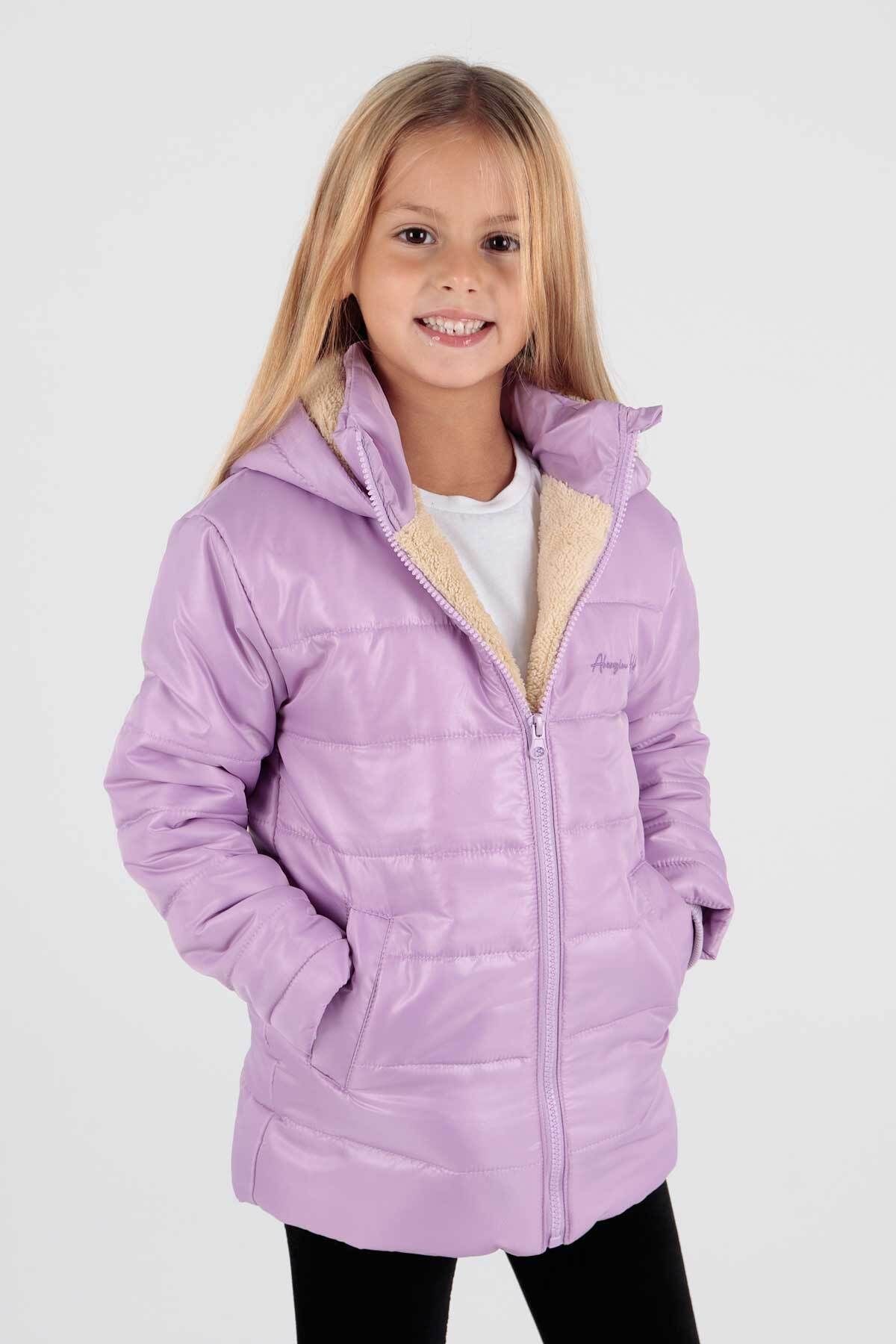 Girl's Coat with Welsoft Inside Girl's Coat Ak2236