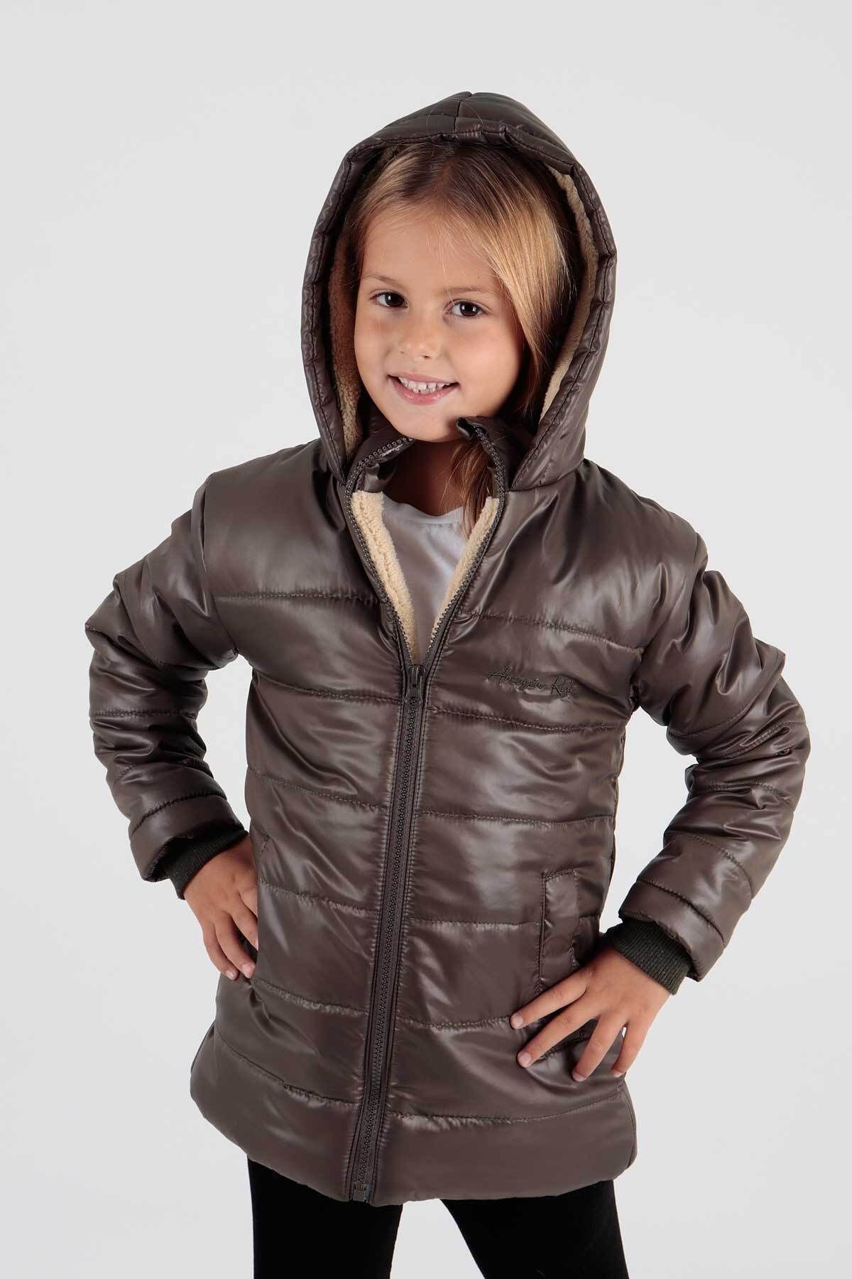 Girl's Coat with Welsoft Inside Girl's Coat Ak2236