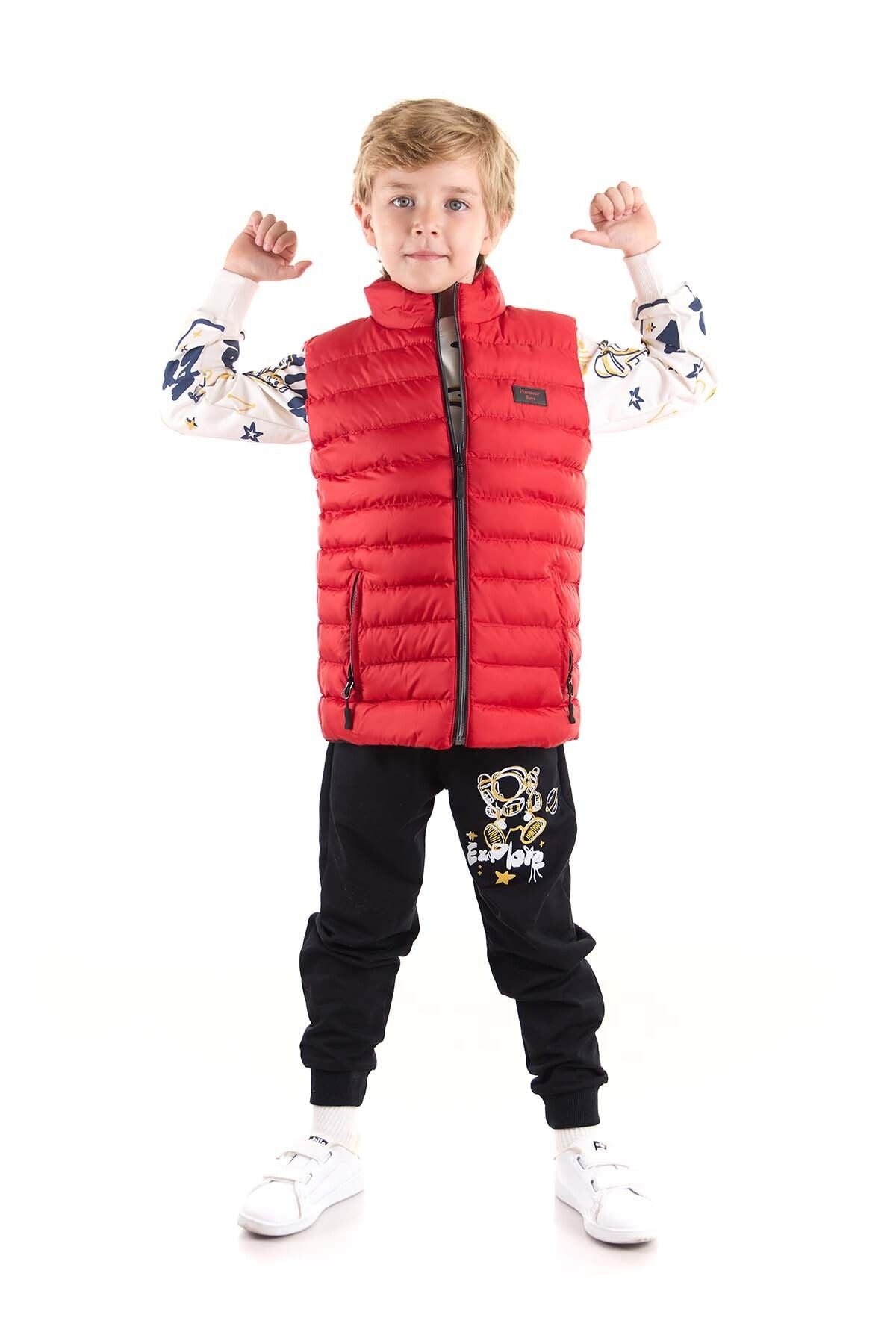 Boy's Fashion Trend Hooded Inflatable Vest Ak215051