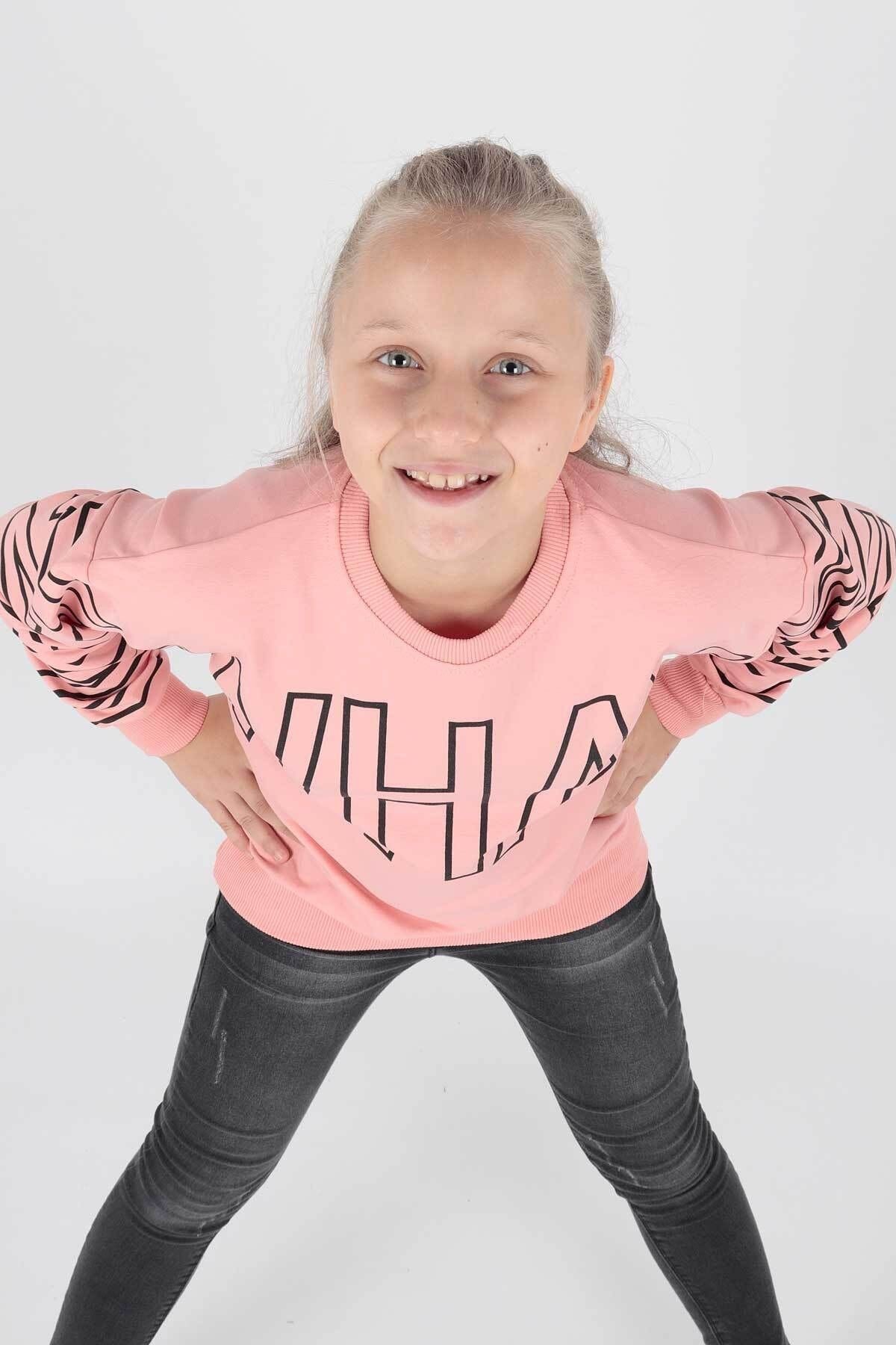 AHENK KİDS AK15153 GIRLS WHAT PRINTED SWEAT