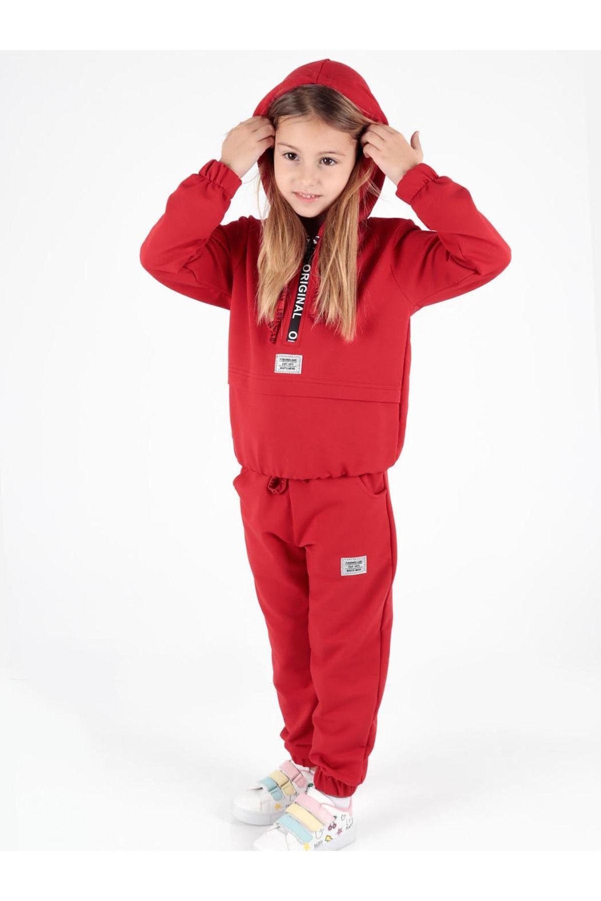 Girl's Young Printed Trend Tracksuit Set Ak2233