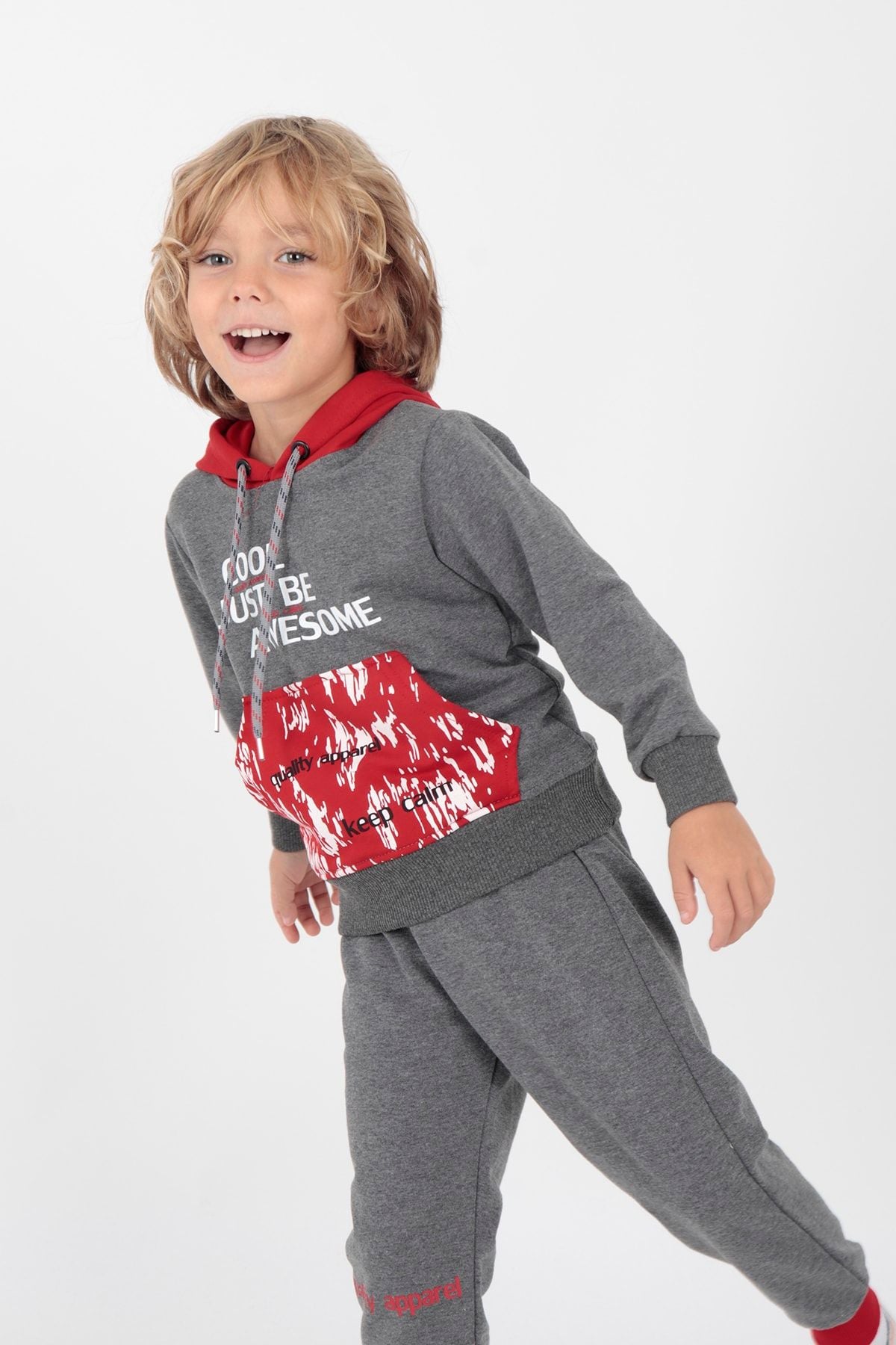 AHENK KİDS AK15015 MEN'S COOL PRINTED TRACKSUIT SET