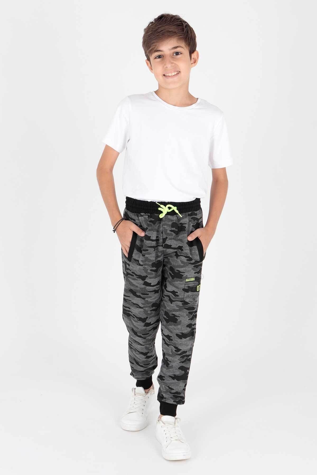 AHENK KİDS BOYS 07 PRINTED CAMOUFLAGE SWEATPANTS AK2132