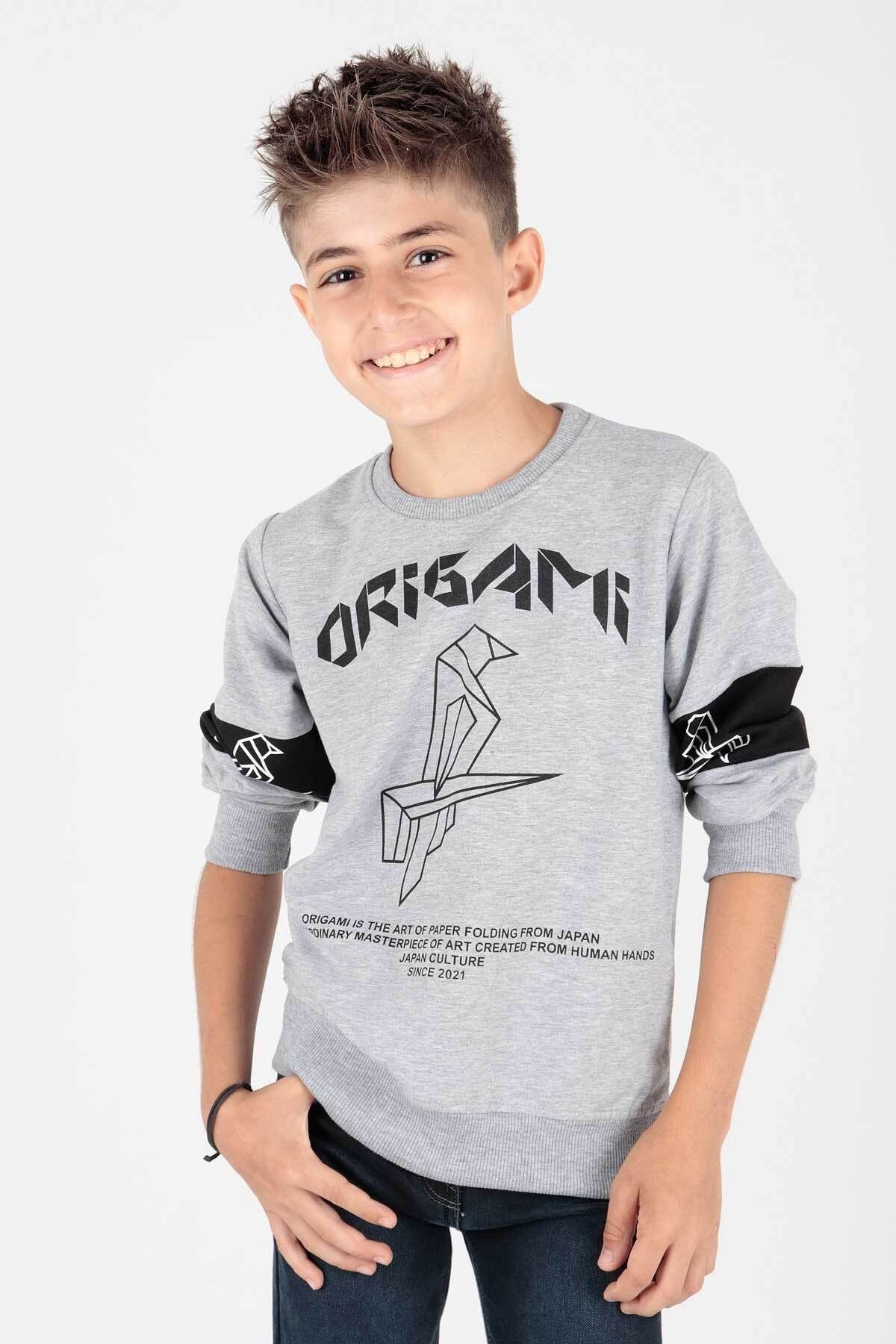 AHENK KİDS AK15160 ORIGAMI PRINTED MEN'S SWEAT