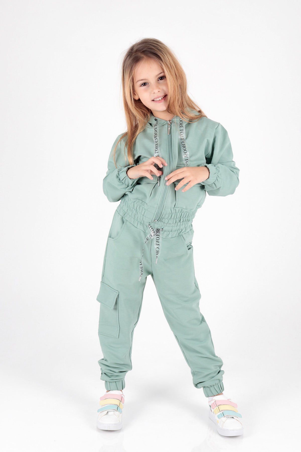 Girl's Tracksuit Set with Pockets Ak2234