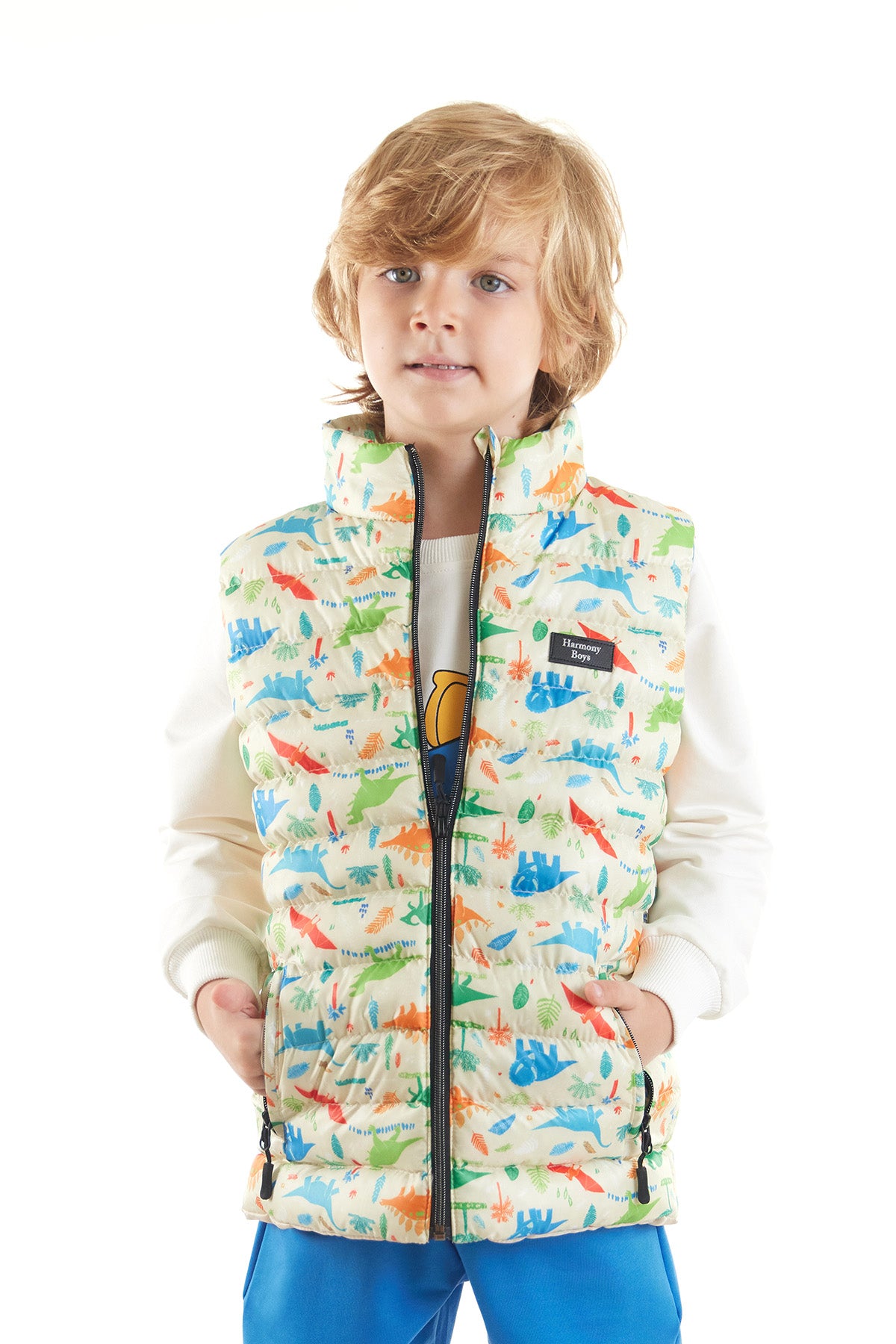 Boys' Dinosaur Printed Trend Inflatable Vest Ak216263