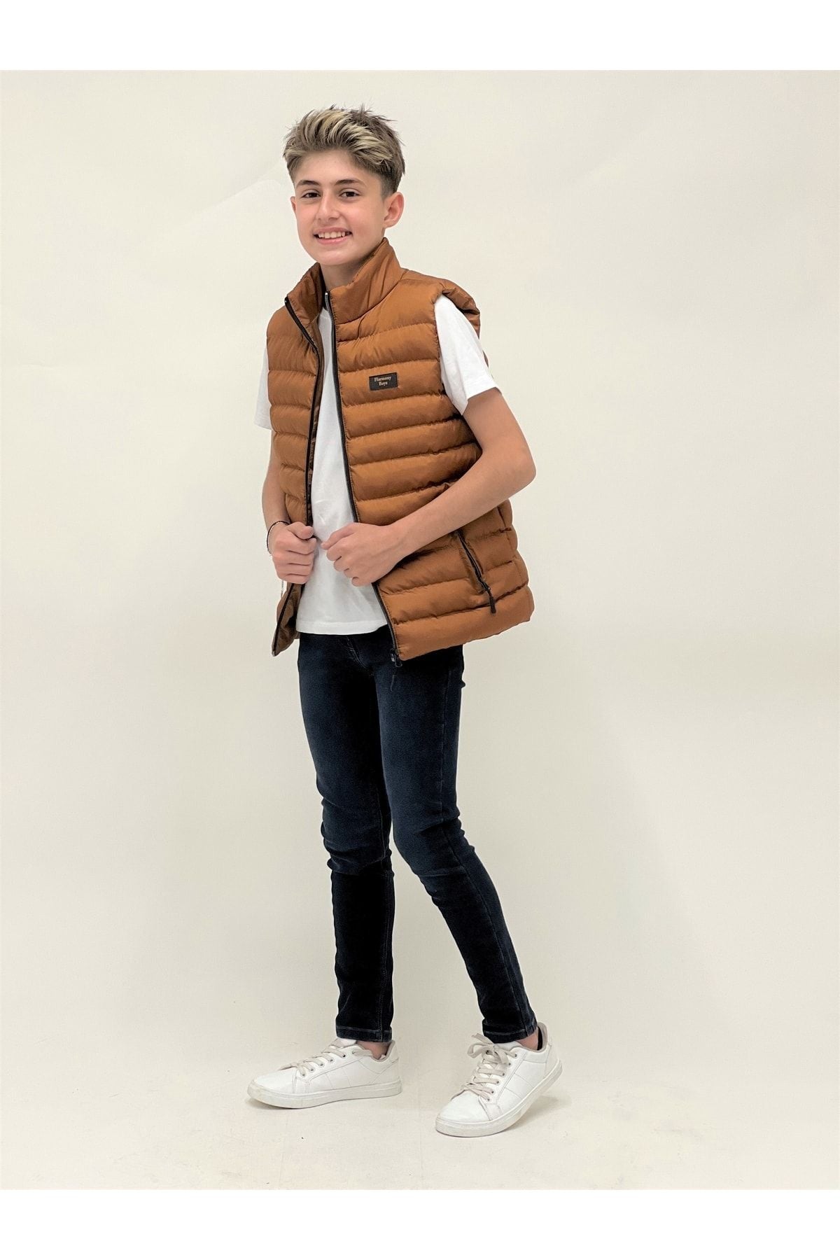 Boys Fashion Trend Inflatable Vest Without Hood Ak215354