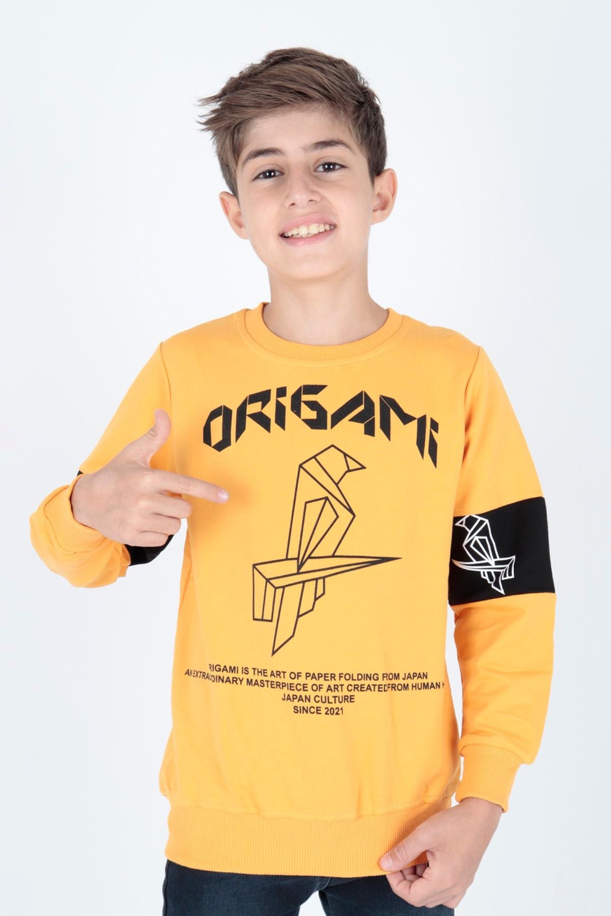 AHENK KİDS AK15160 ORIGAMI PRINTED MEN'S SWEAT