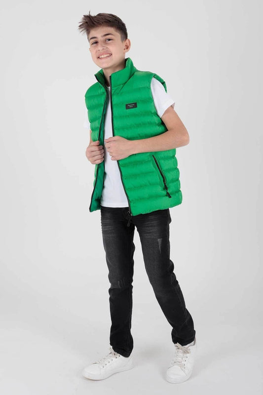 Boys Fashion Trend Inflatable Vest Without Hood Ak215354