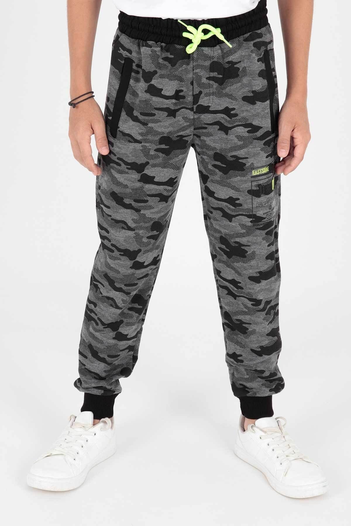 AHENK KİDS BOYS 07 PRINTED CAMOUFLAGE SWEATPANTS AK2132