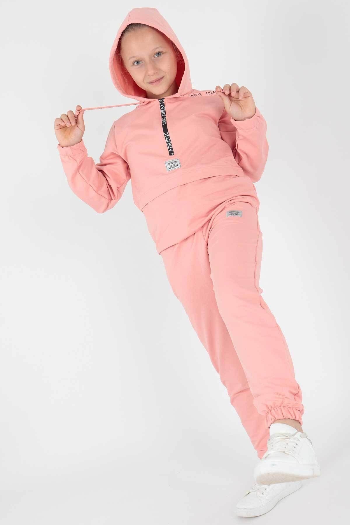 Girl's Young Printed Trend Tracksuit Set Ak2233