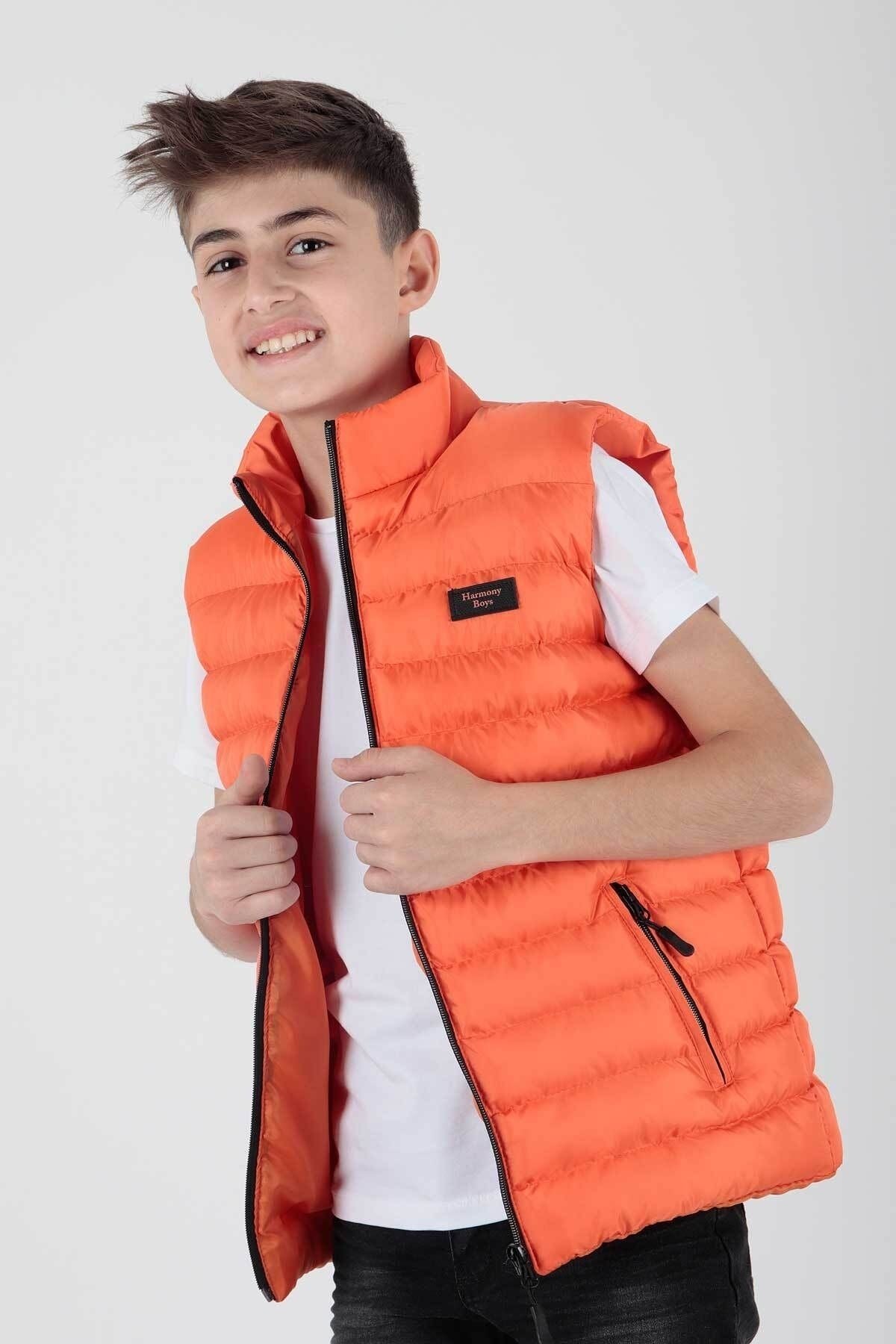 Boys Fashion Trend Inflatable Vest Without Hood Ak215354