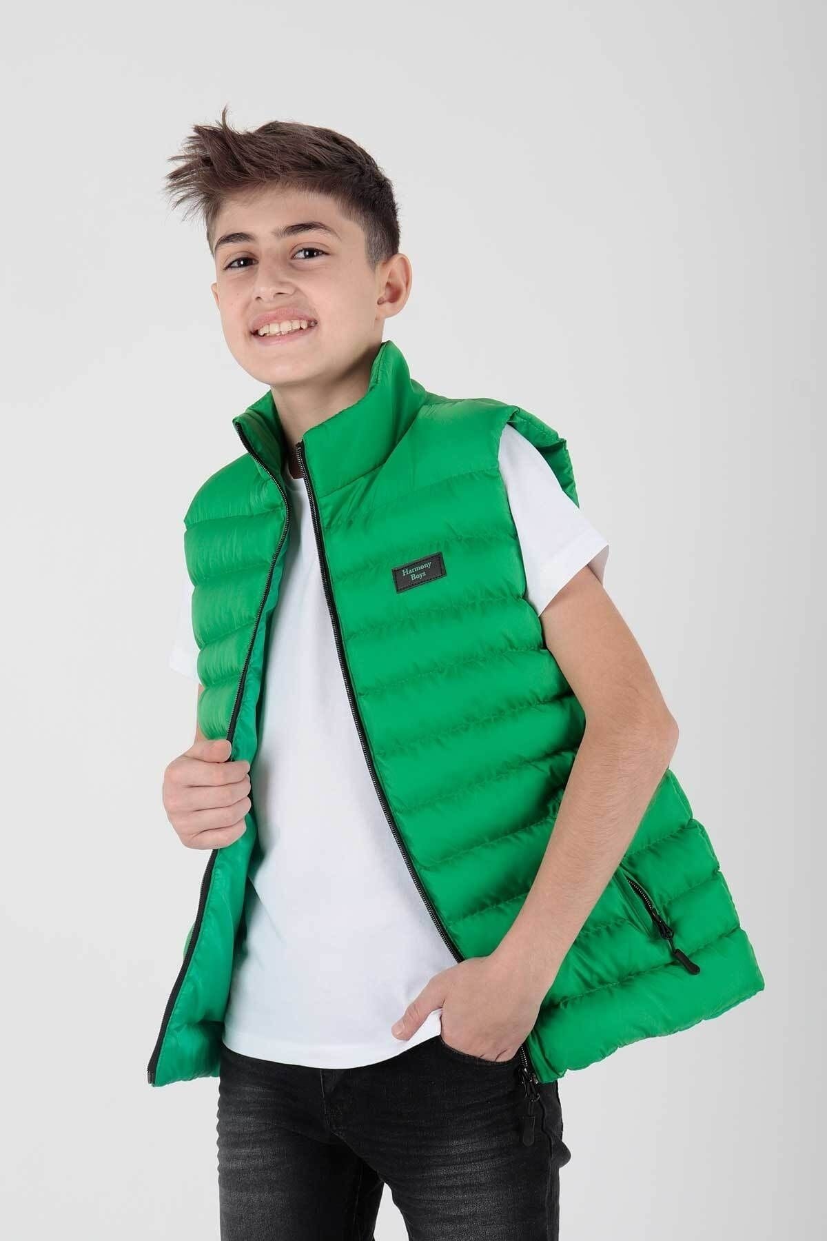 Boys Fashion Trend Inflatable Vest Without Hood Ak215354