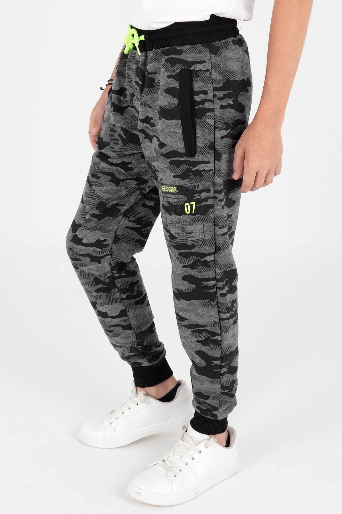 AHENK KİDS BOYS 07 PRINTED CAMOUFLAGE SWEATPANTS AK2132