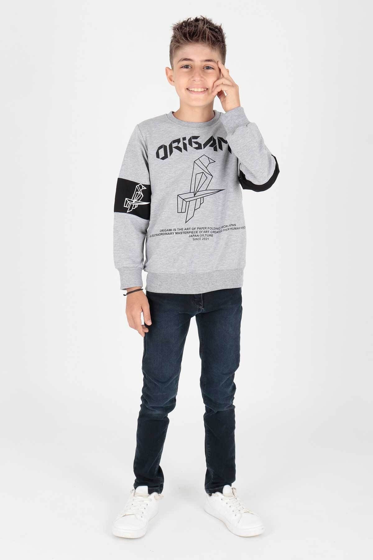 AHENK KİDS AK15160 ORIGAMI PRINTED MEN'S SWEAT