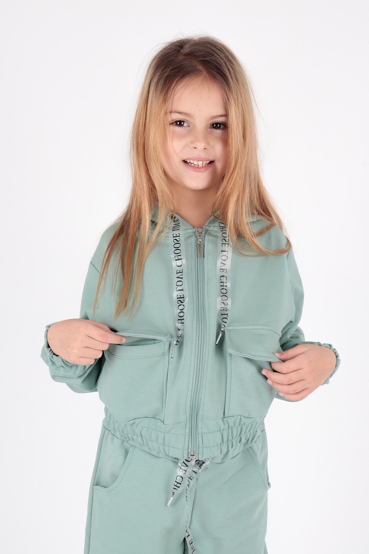 Girl's Tracksuit Set with Pockets Ak2234