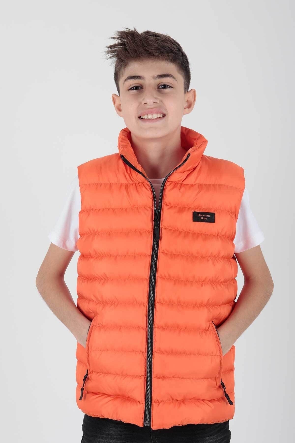 Boys Fashion Trend Inflatable Vest Without Hood Ak215354