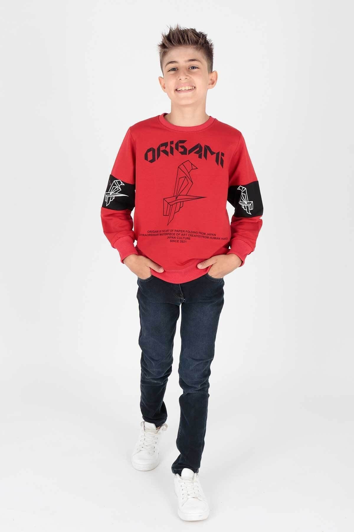 AHENK KİDS AK15160 ORIGAMI PRINTED MEN'S SWEAT