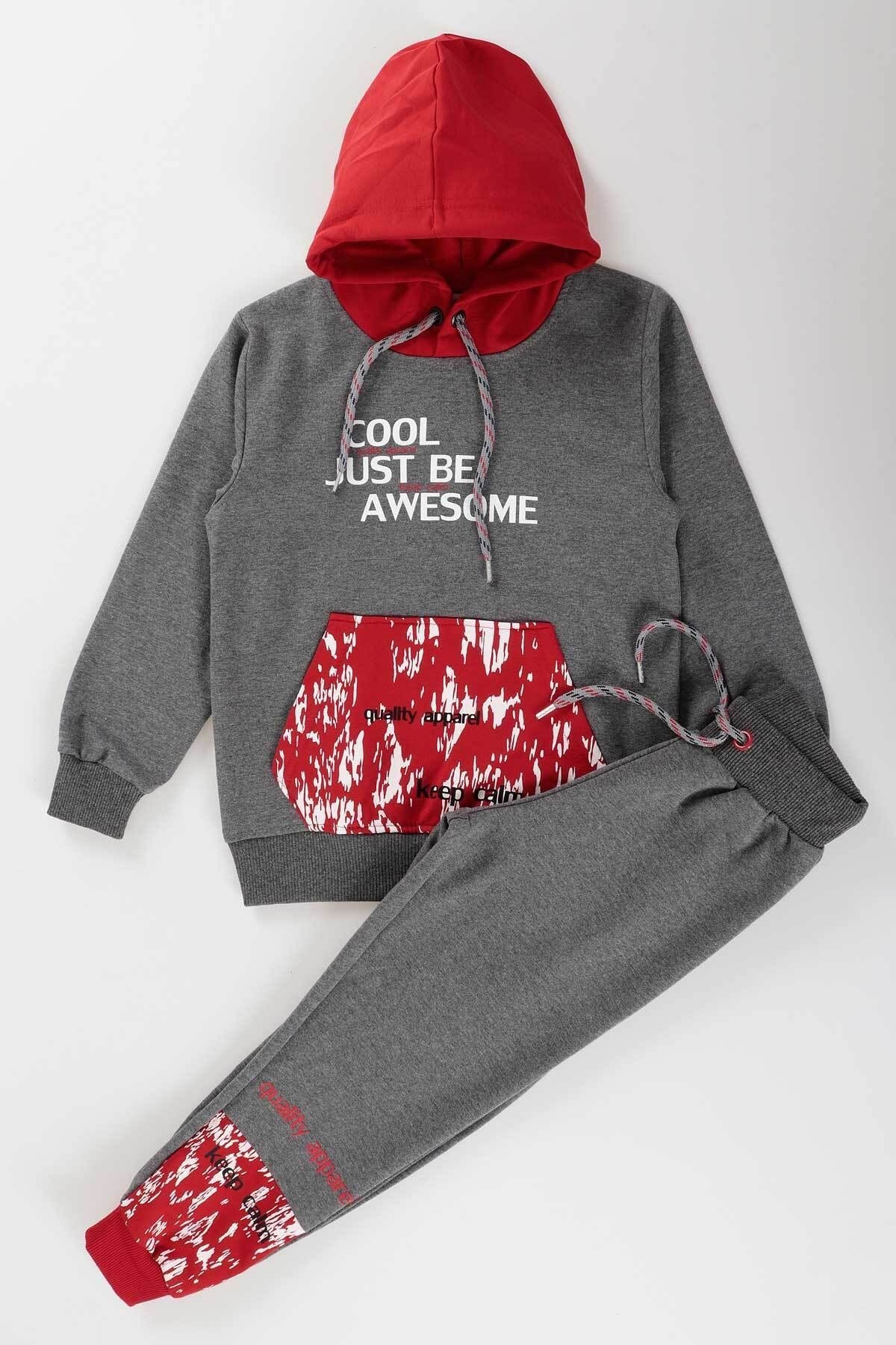 AHENK KİDS AK15015 MEN'S COOL PRINTED TRACKSUIT SET