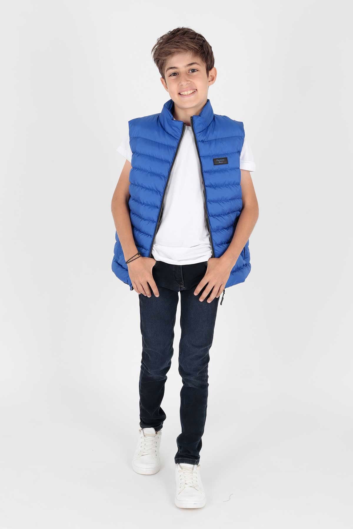 Boys Fashion Trend Inflatable Vest Without Hood Ak215354