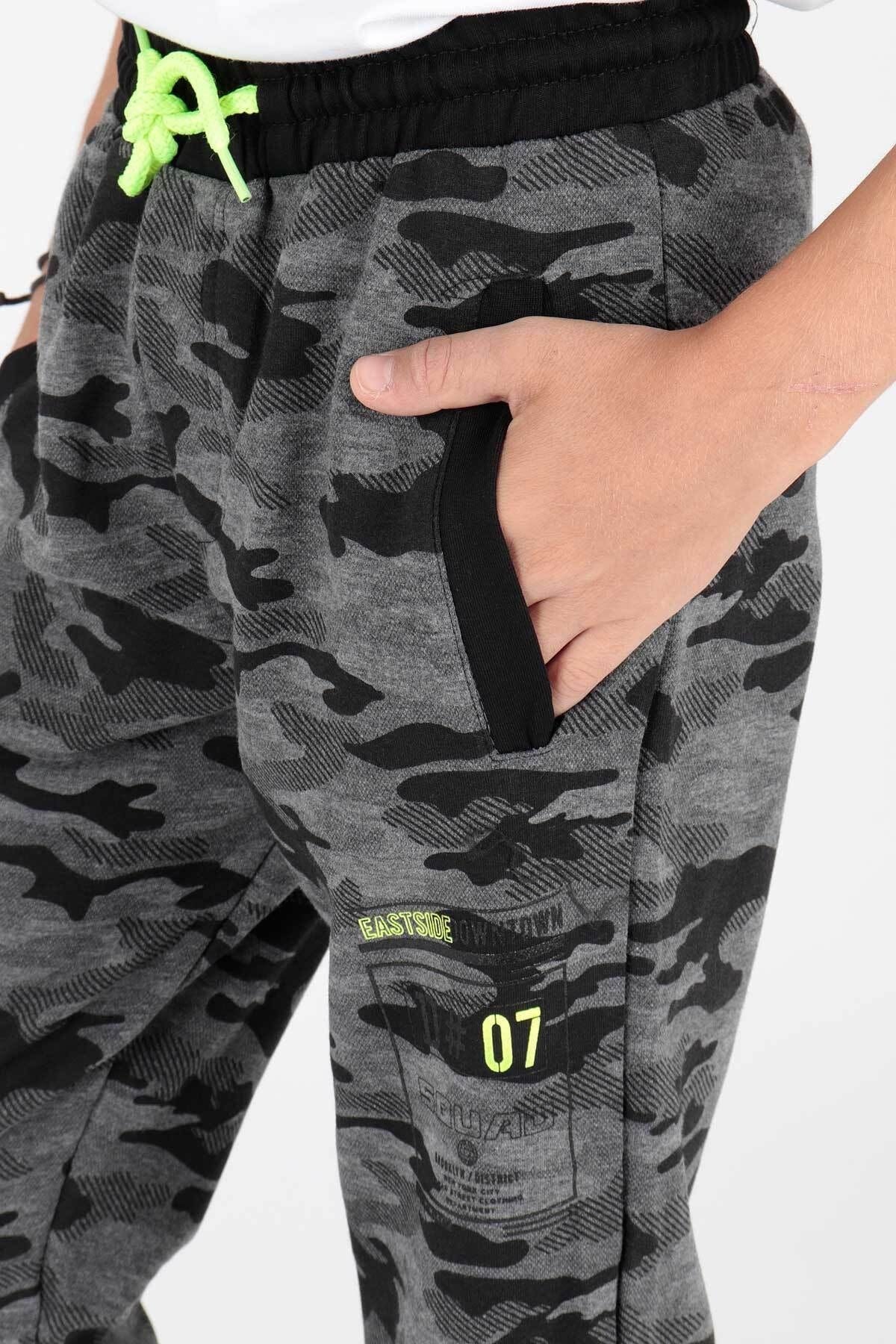 AHENK KİDS BOYS 07 PRINTED CAMOUFLAGE SWEATPANTS AK2132