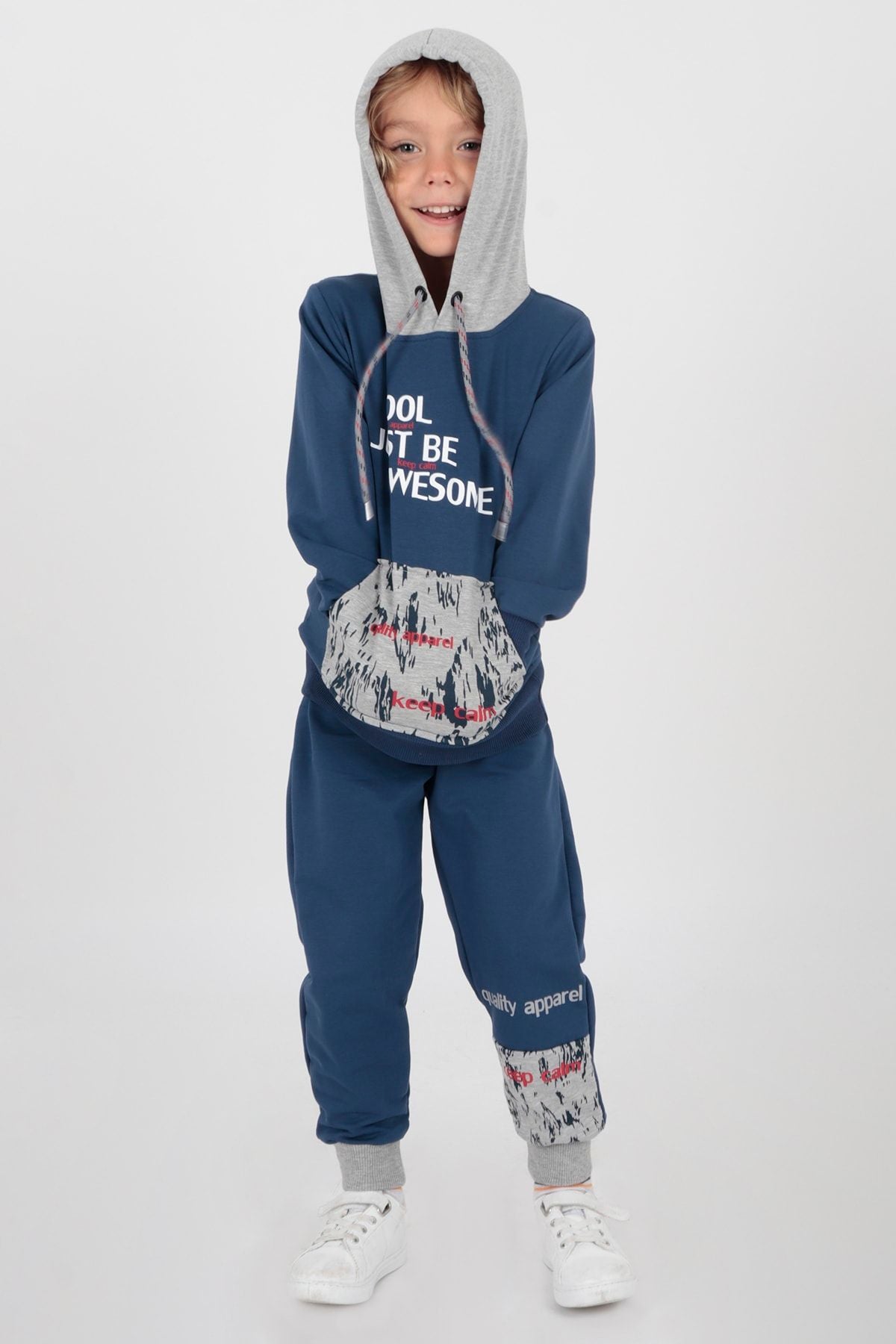 AHENK KİDS AK15015 MEN'S COOL PRINTED TRACKSUIT SET