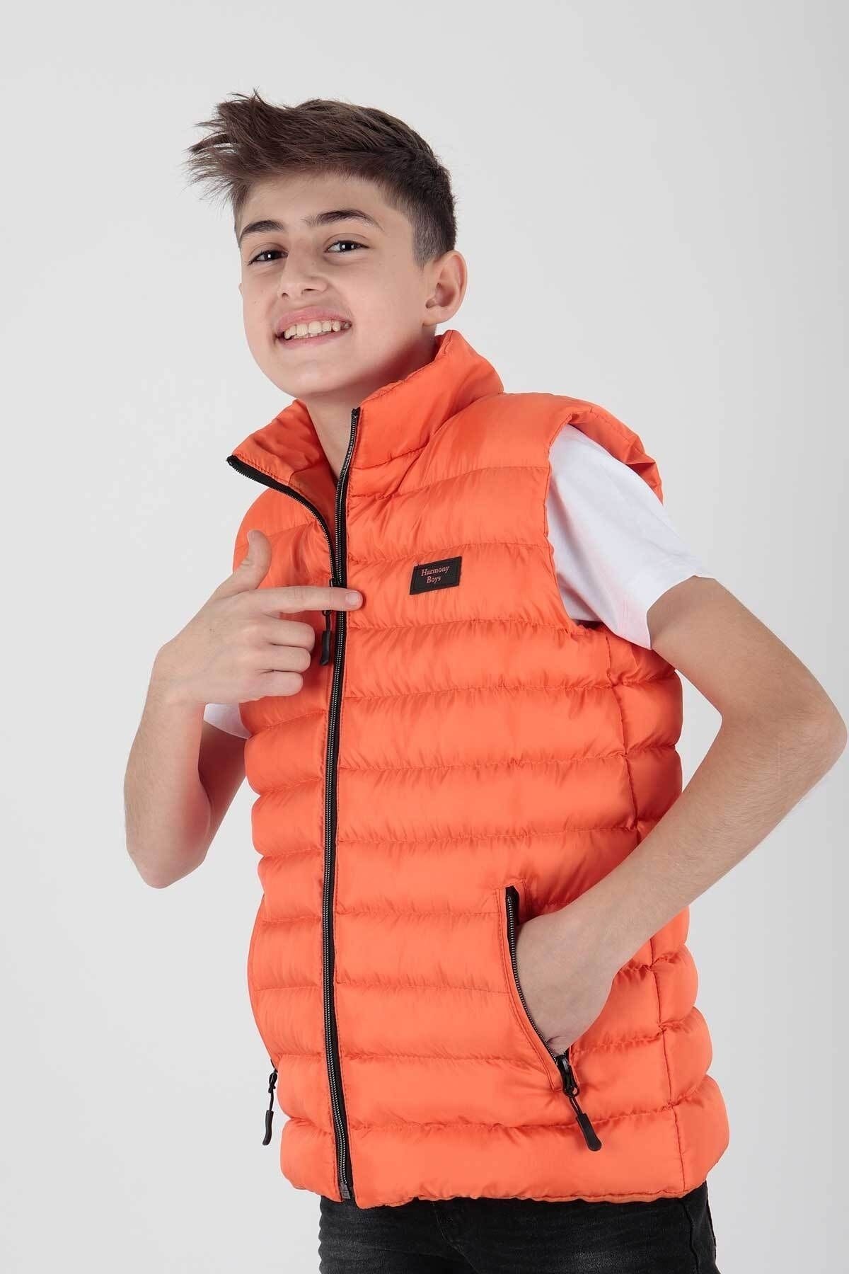 Boys Fashion Trend Inflatable Vest Without Hood Ak215354