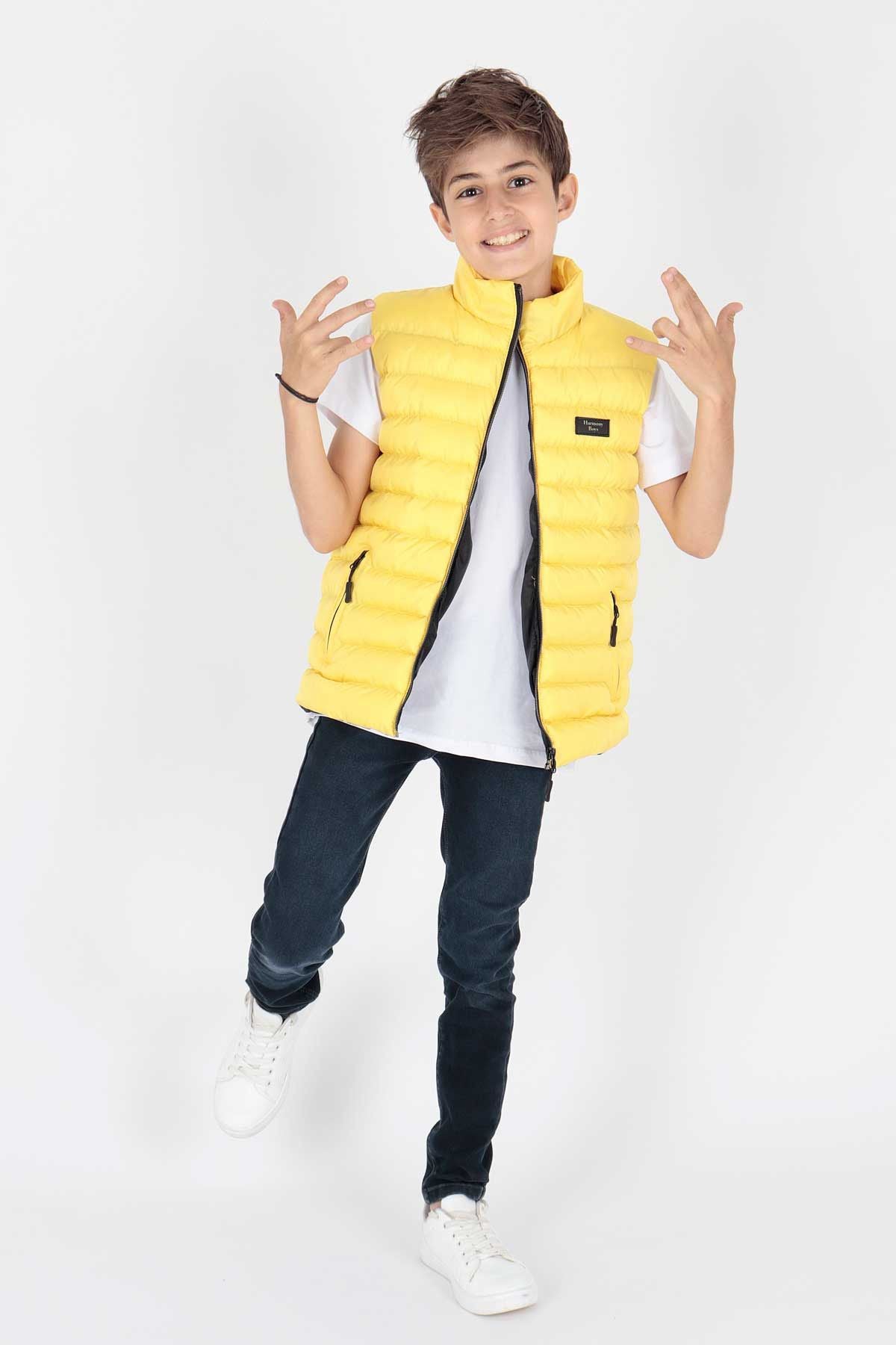 Boys Fashion Trend Inflatable Vest Without Hood Ak215354