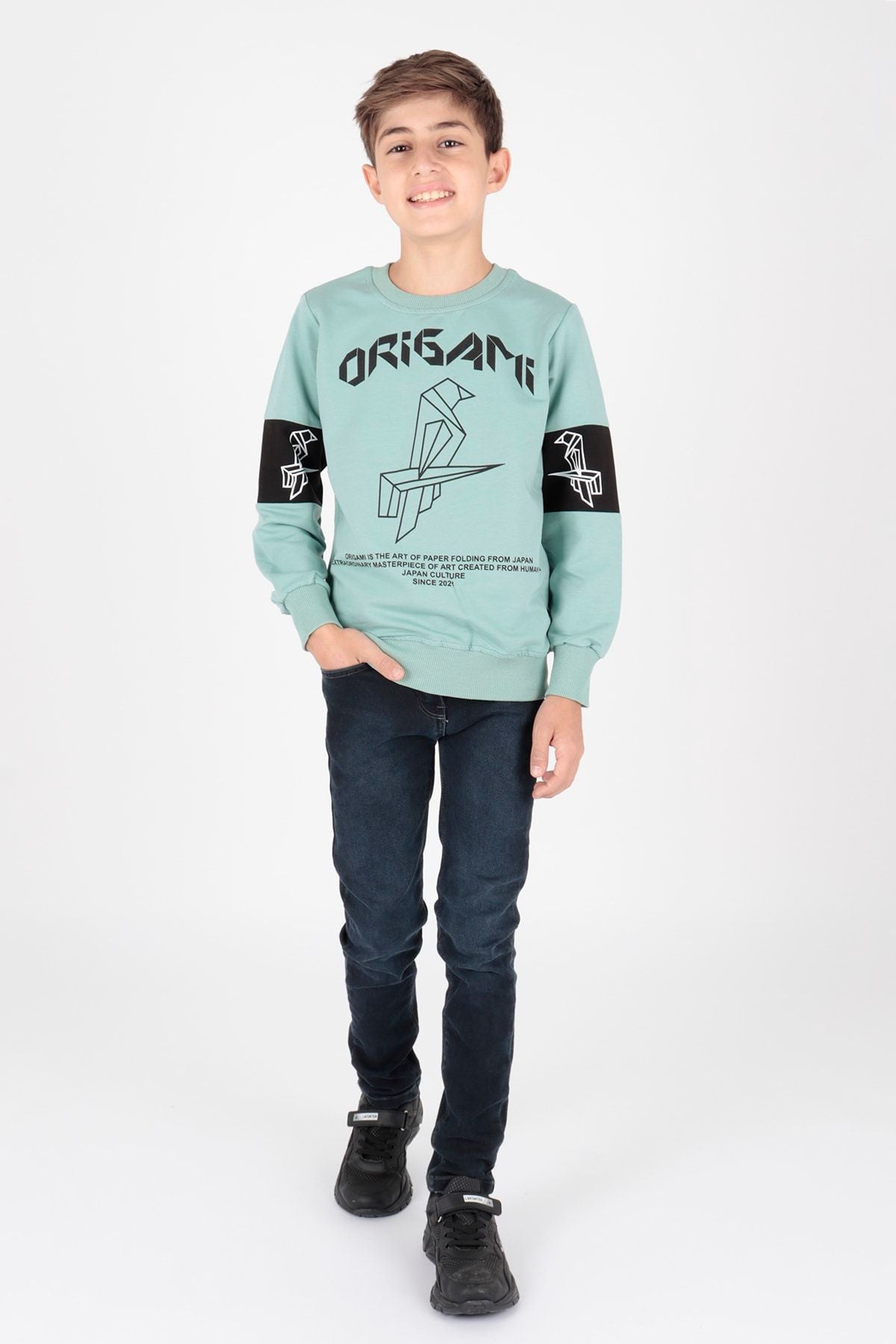 AHENK KİDS AK15160 ORIGAMI PRINTED MEN'S SWEAT