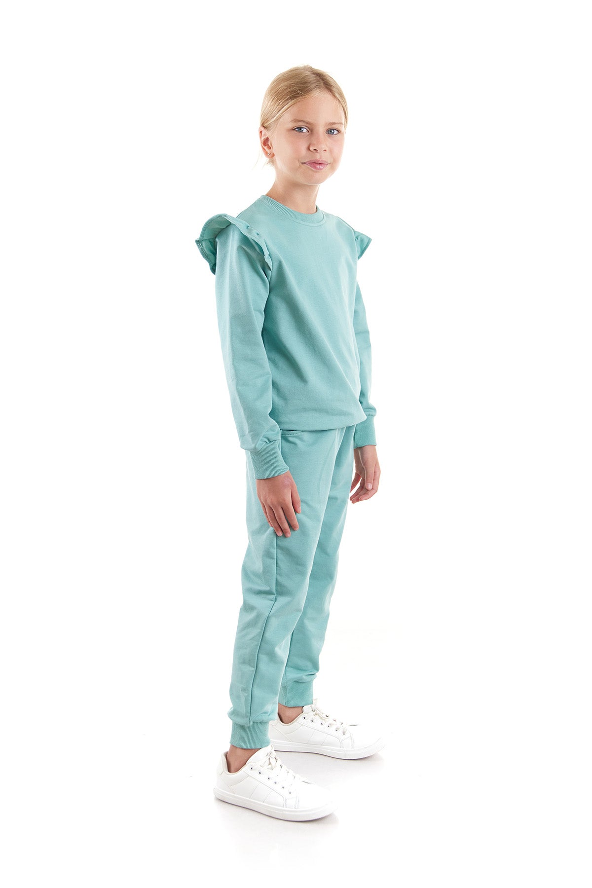 Girl's Ruffle Detailed Trend Tracksuit Set Ak2515