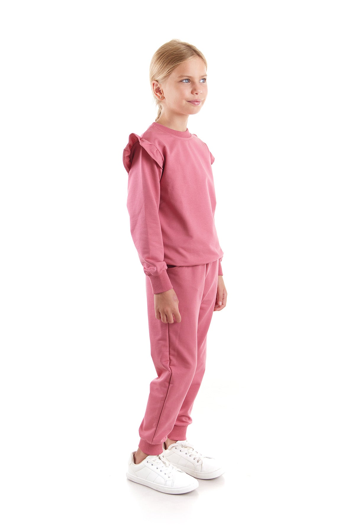 Girl's Ruffle Detailed Trend Tracksuit Set Ak2515