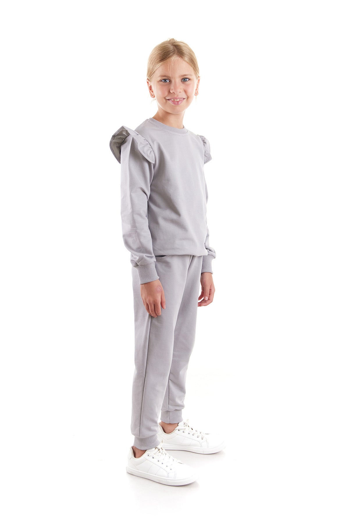 Girl's Ruffle Detailed Trend Tracksuit Set Ak2515