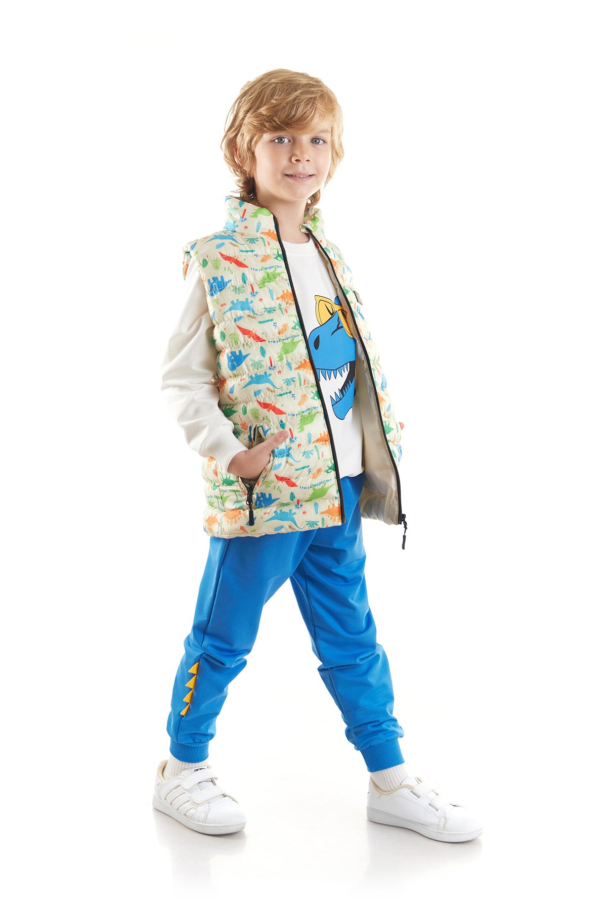 Boys' Dinosaur Printed Trend Inflatable Vest Ak216263