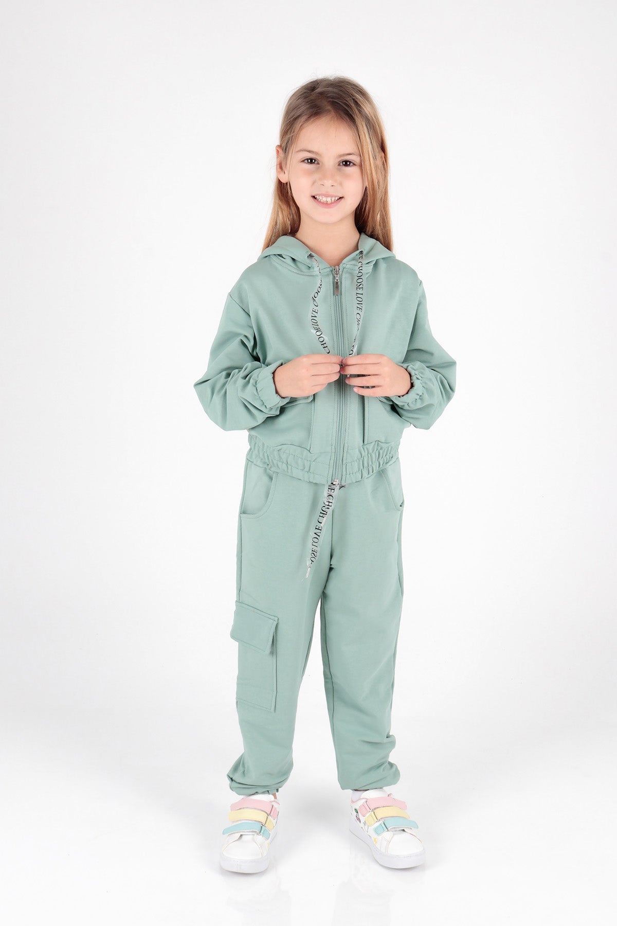 Girl's Tracksuit Set with Pockets Ak2234