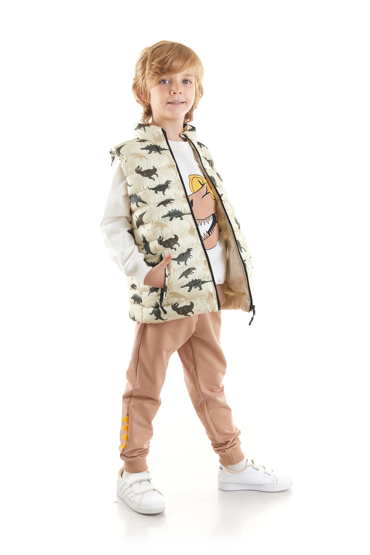 Boy Boy Dino Printed Trend Inflatable Vest AK216061